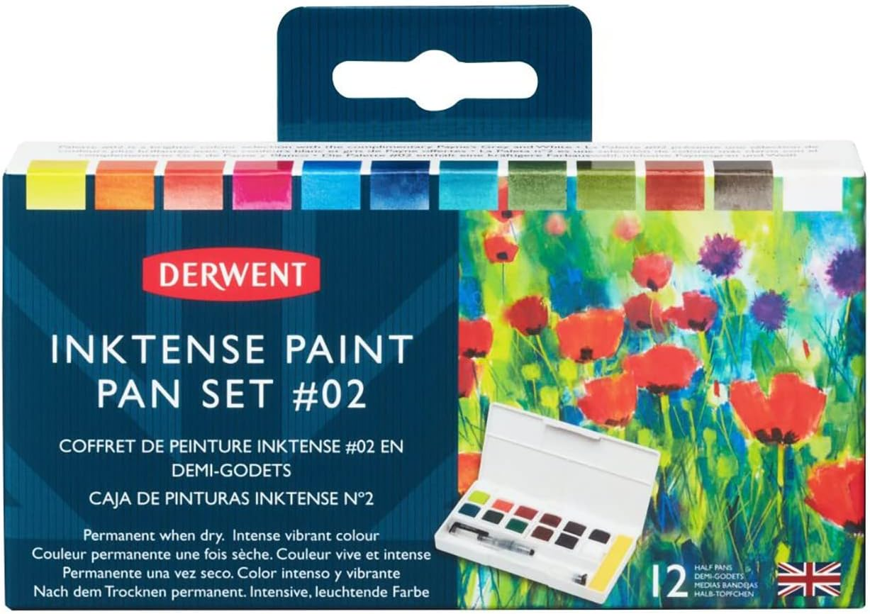 Derwent Inktense Paint Pan Palette Set of 02 12 Pan image number 5