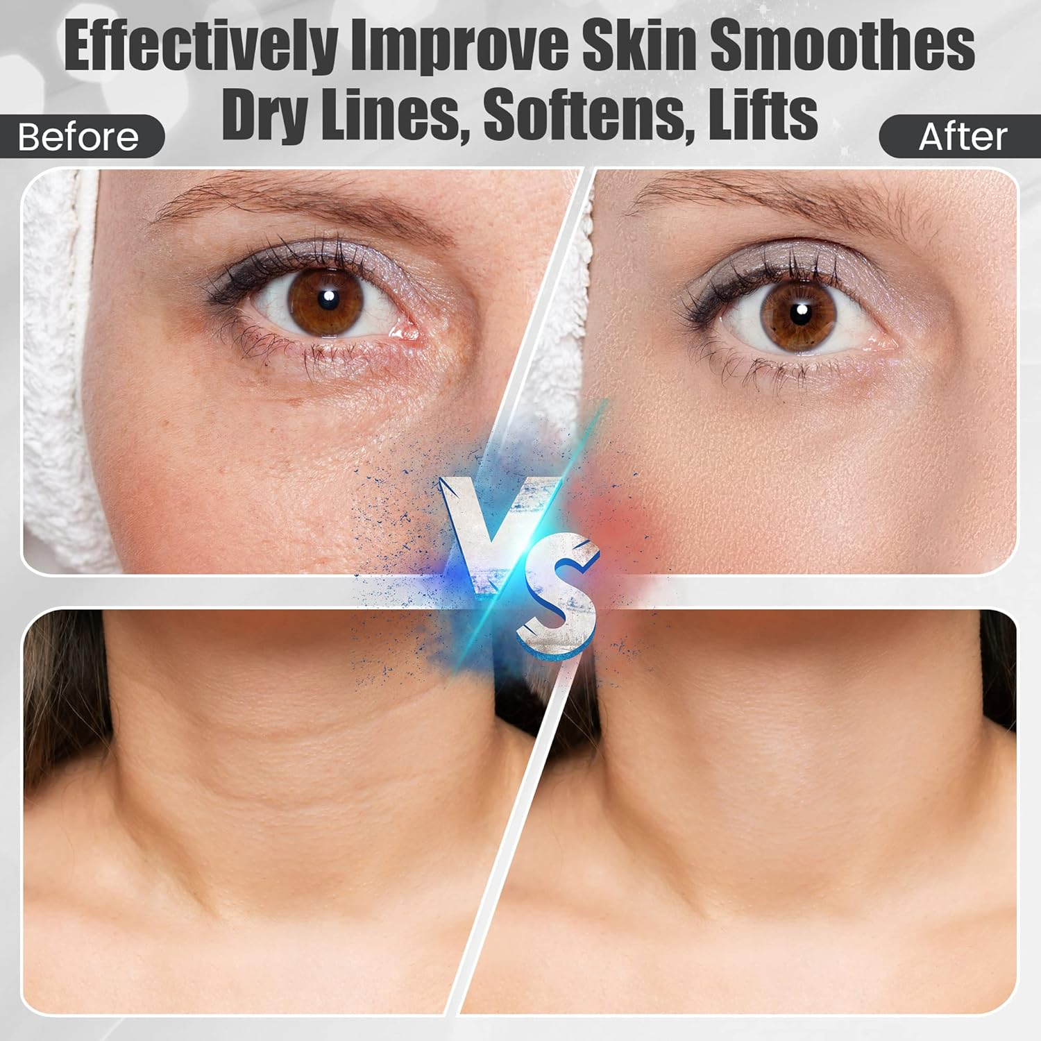 HUPZUND Neck Face Firming Wrinkle Removal Tool, Double Chin Reducer Tool, Skin Rejuvenation Beauty Massager for Skin Care,Improve,Firm,Tightening and Smooth