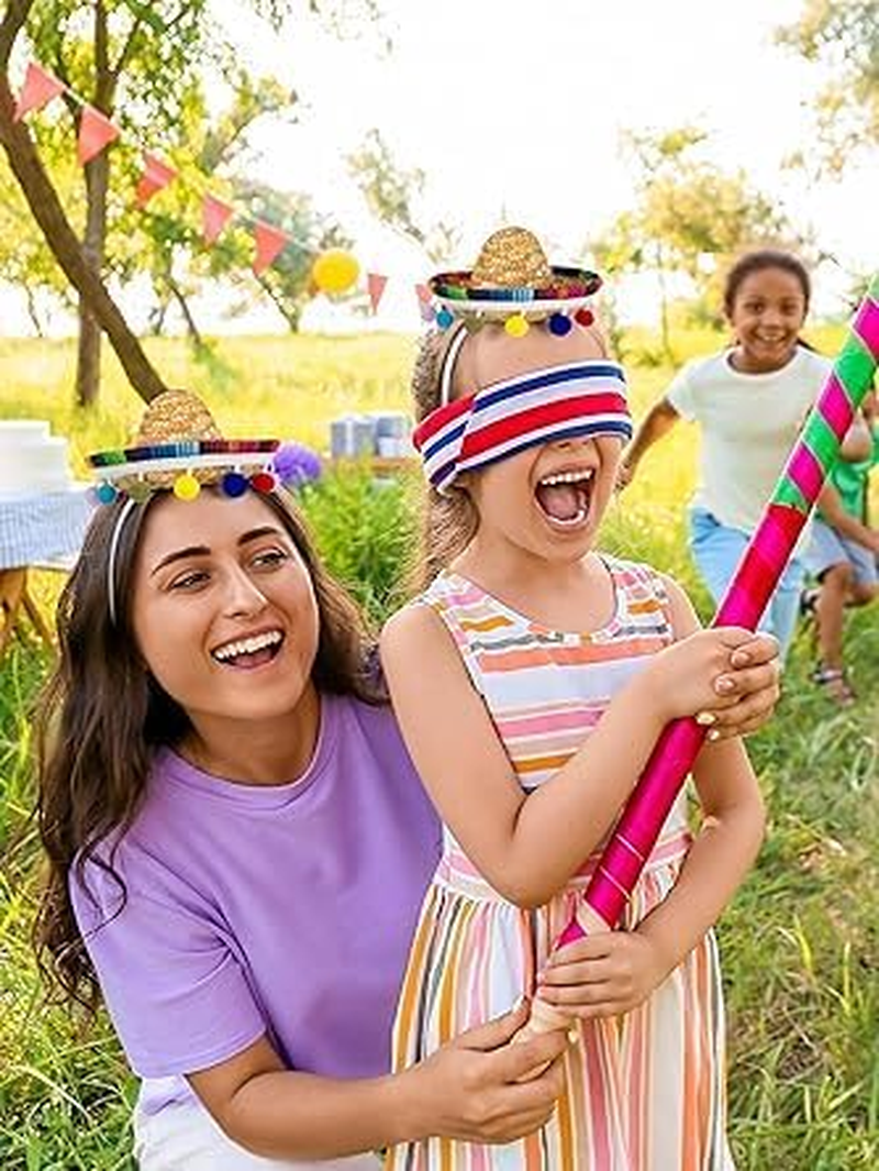 Sombrero Party Hats, Classic Cinco De Mayo Mini Mexican Hat with Headband for Fiesta Party Costume image number 2