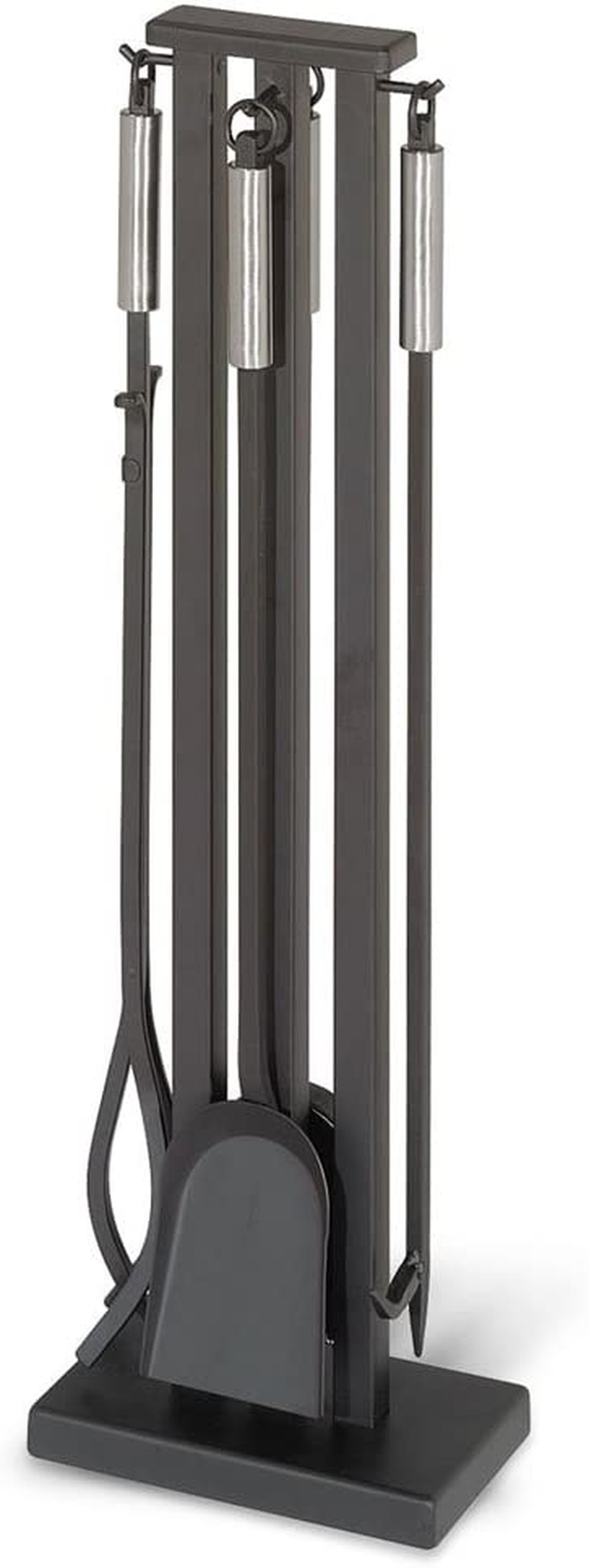 Pilgrim Home and Hearth 18039 Contemporary Fireplace Tool Set, 32" H, 22 Lb, Matte Black with Brushed Steel Handles image number 4