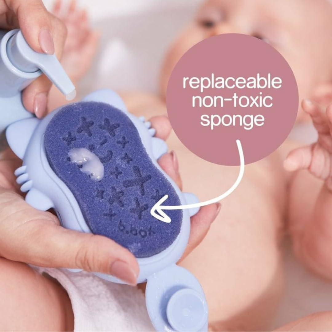 B.Box Baby Bath Brush and Sponge image number 3