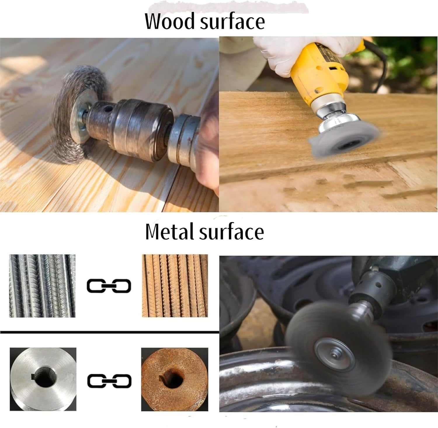 4Pcs 2 Inch Stainless Steel Crimped Cup Wire Brush | Drill-Mounted Wheel | for Rust/Paint Removal, Metal Polishing & Deburring - DIY Garage & Automotive Repair (Aussie Workshop Tool) image number 2