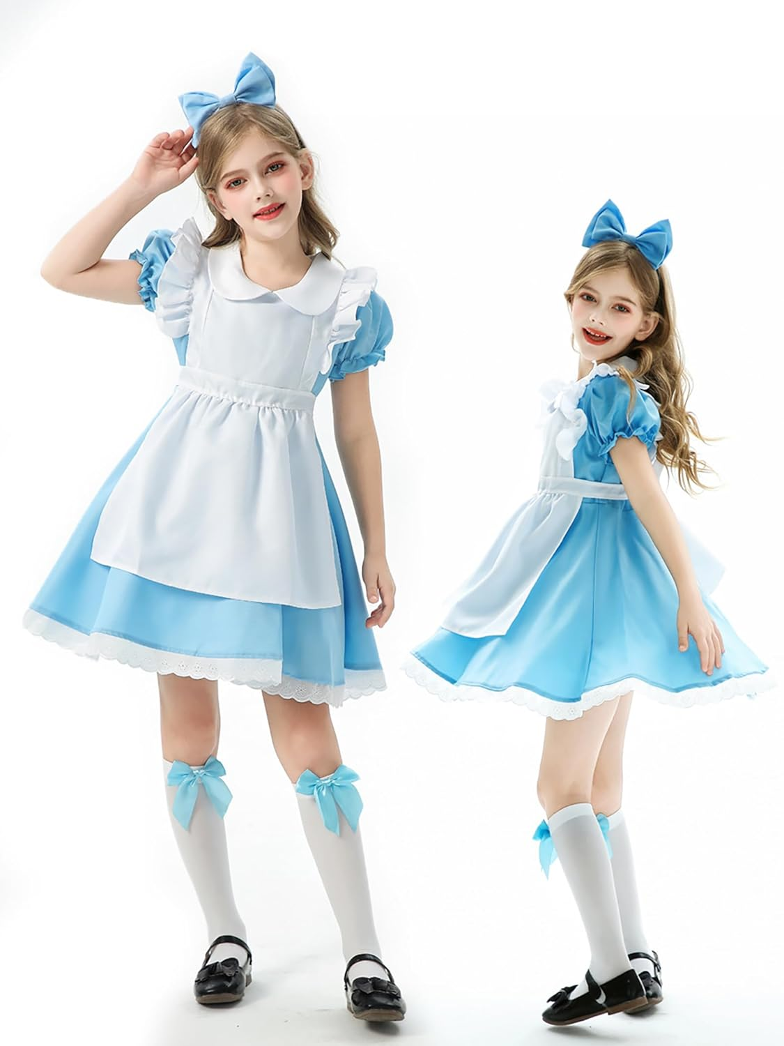 Princess Costume Dress Kids Halloween Costumes with Accessories Princess Cosplay Dress up Christmas Birthday Gifts for Girls image number 6