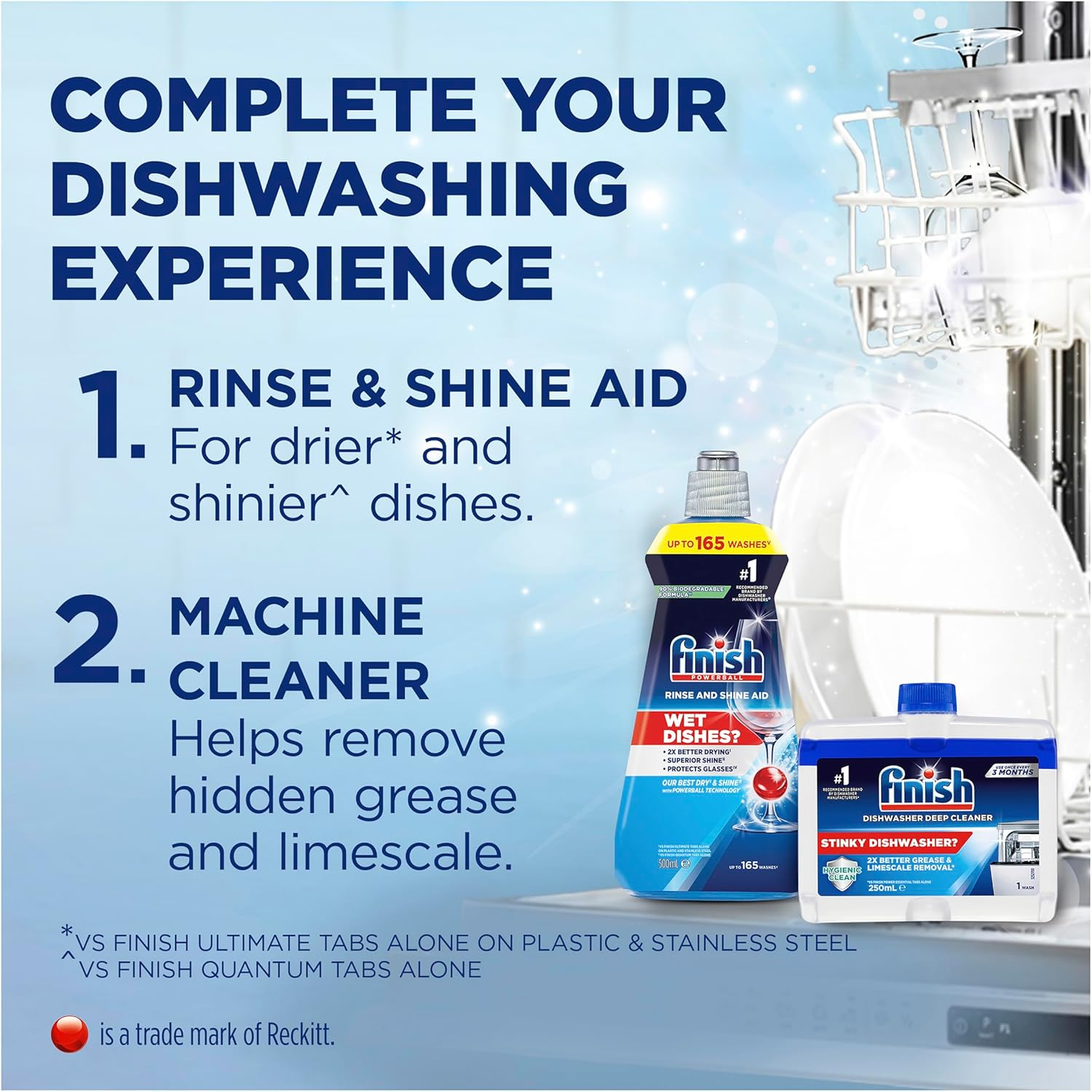 Finish All in One Power Lemon Sparkle Dishwashing Tablets (100 Tablet)