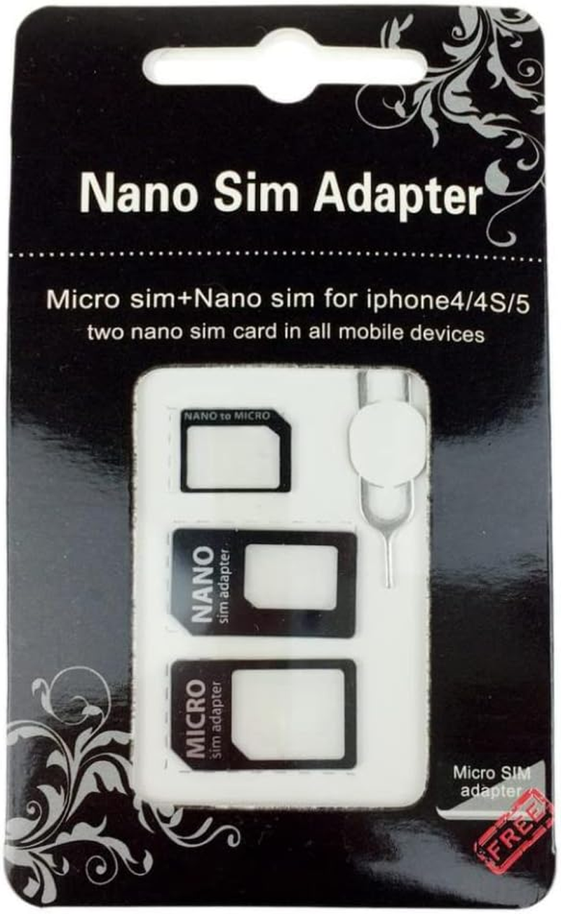 3 in 1 Nano SIM Adapter 4 in 1 Nano to Micro Nano to Standard SIM Card and Micro to SIM Card + SIM Remover image number 4