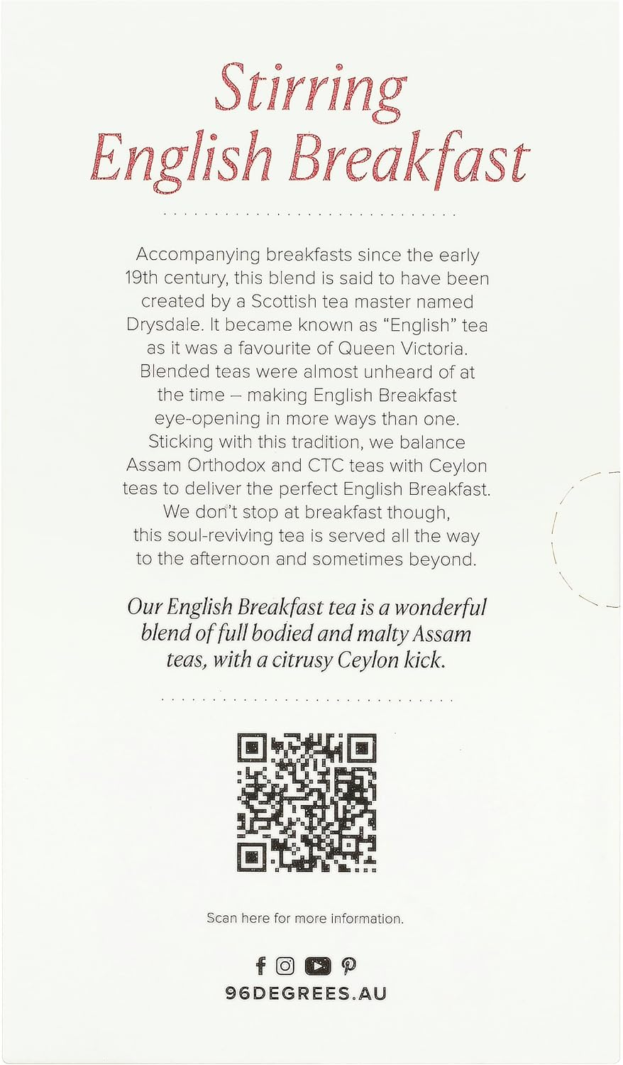 96&deg; English Breakfast Tea - 20 Pyramid Tea Bags X 3 Boxes, Individually Wrapped, Full Bodied, Everyday, Biodegradable Plant-Based Bags (60 Bags) image number 2