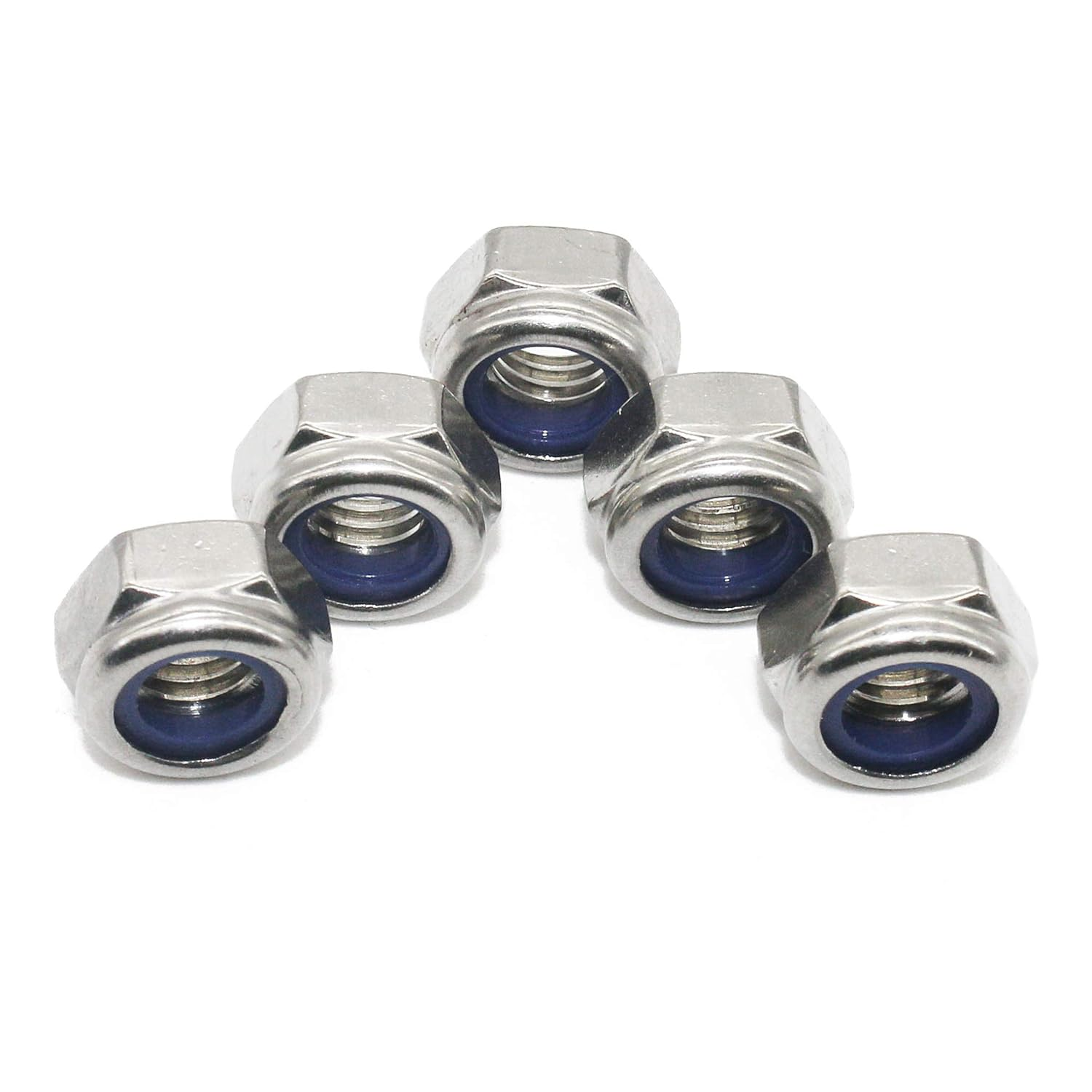 Locking Nuts M5 DIN 985 V2A Stainless Steel Clamping Nuts Stop Nuts Pack of 100 image number 4