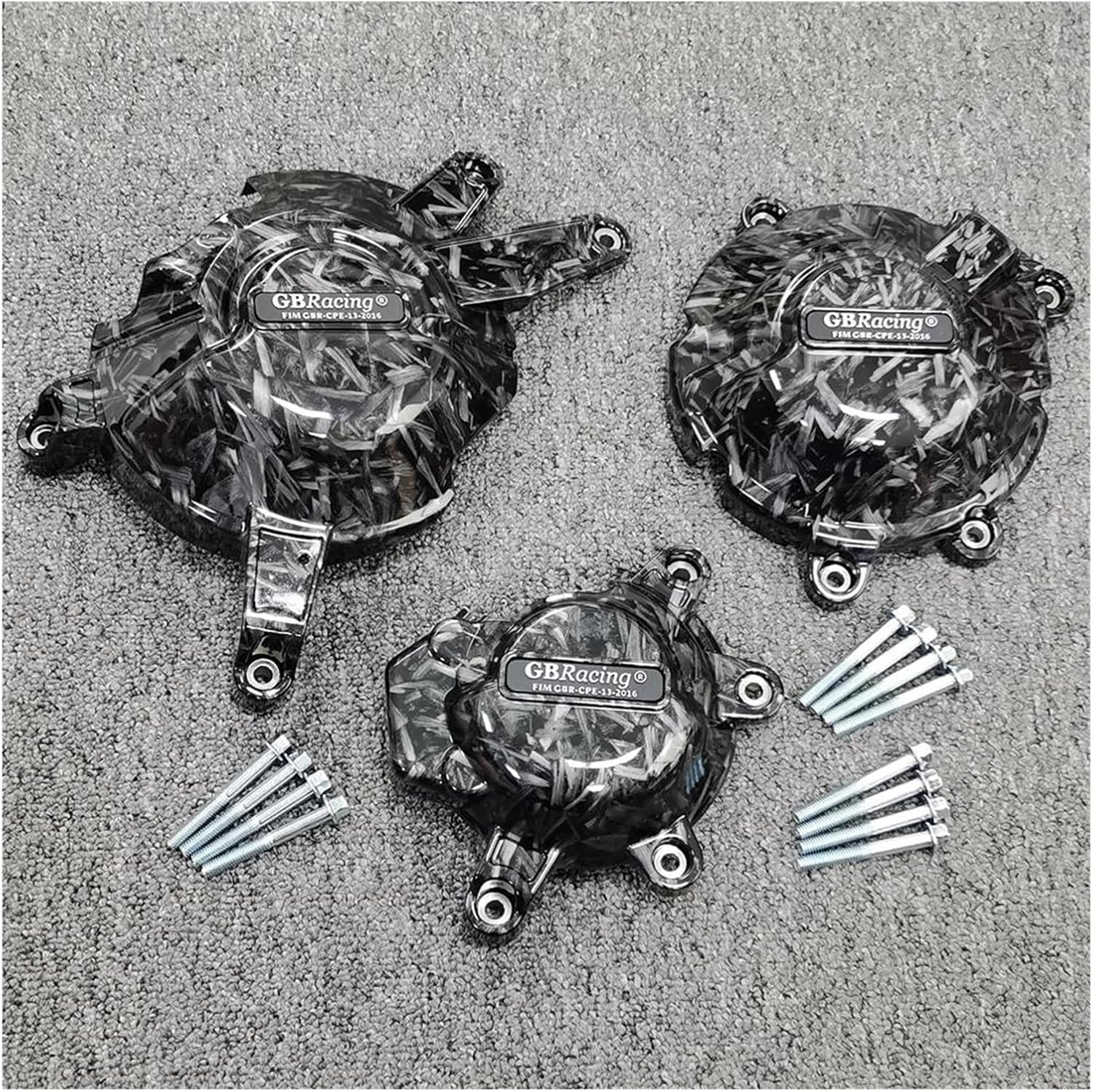 Motorcycle Engine Guard Protector for HONDA CBR650R CB650R 2021 2022 2023 2024 Carbon Fiber Texture Motorcycles Engine Cover Protector Case Black Engine Drop Prevention Slider(Carbon Fiber Texture) image number 6