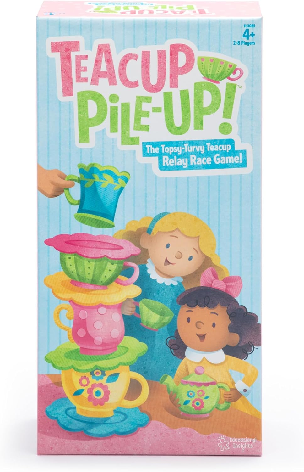 Educational Insights Teacup Pile-Up! Relay Game - Preschool Board Game for Boys & Girls Ages 4+