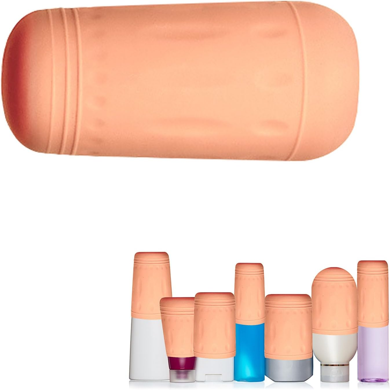 10 Pack Silicone Bottle Covers, Leak Proof Toiletry Skins Silicone Travel Bottle Covers for Liquids (Green)