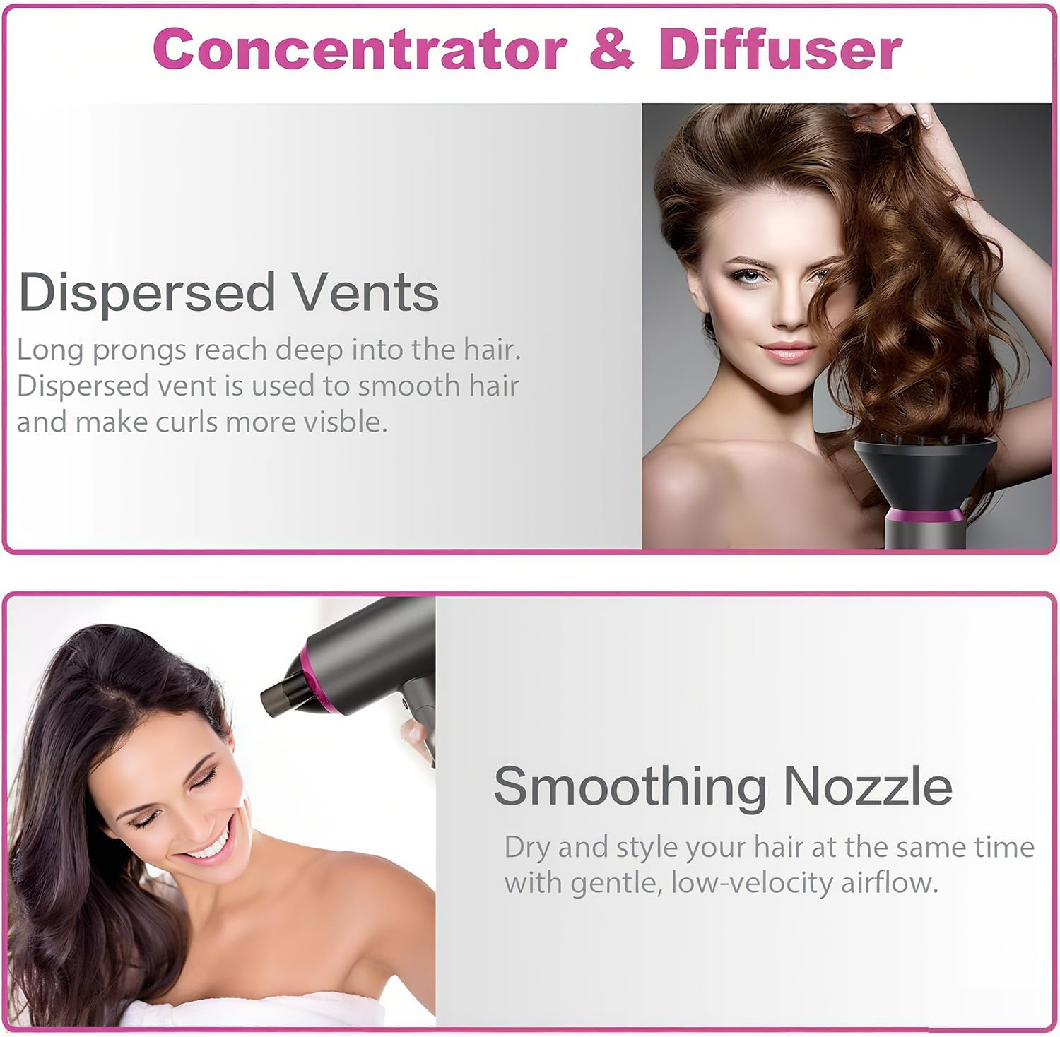 Ionic Hair Dryer, Astraio Powerful 2400W 110,000 RPM Professional Hair Dryer with Diffuser, Lightweigh Low Noise Blow Dryer for Fast Drying, Lightweight Hairdryer for Home,Travel,Gifts (AU PLUG) image number 4