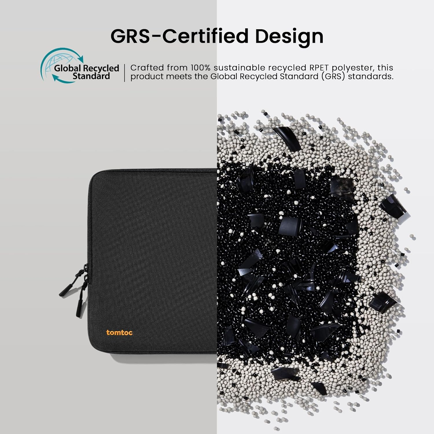 Tomtoc 13-Inch Military-Grade Protective Laptop Sleeve for 2025 13-Inch New Macbook Air M4/A3240, M3/A3113, M2/A2681 M1/A2337 A2179 A1932 2024-2018, 13-In Macbook Pro M2 M1, Laptop Case Bag image number 6