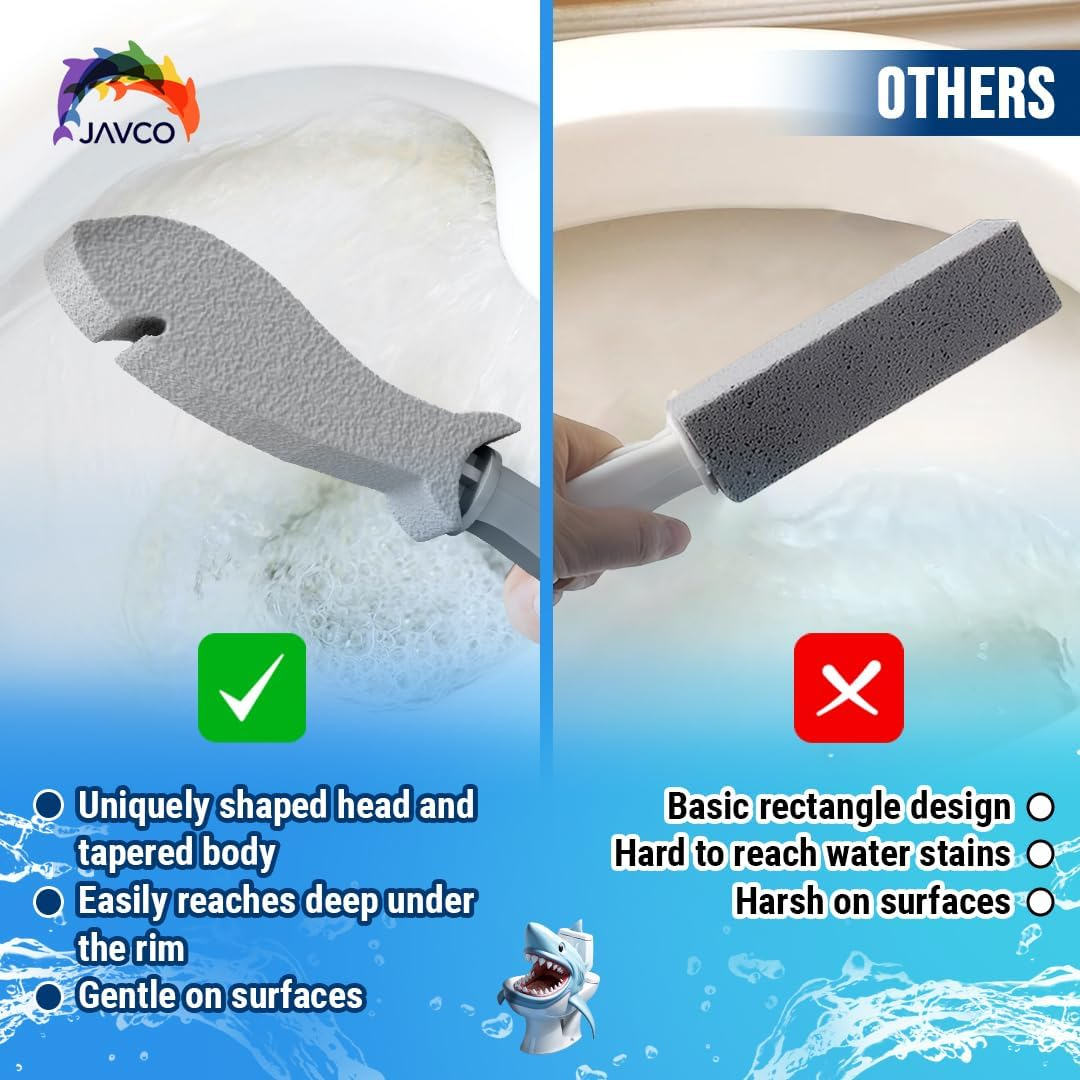 4 Pack Pumice Stone for Toilet Cleaning | Toilet Pumice Stone with Handle | Pumice Cleaning Stone for Toilet Bowl