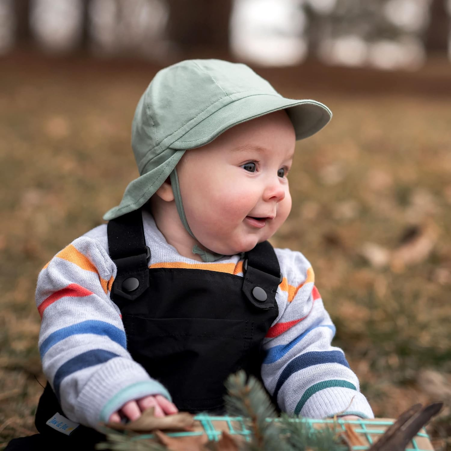 JAN & JUL Sun Soft Baby Cap | Cotton Neck Flap Hat for Infants image number 3