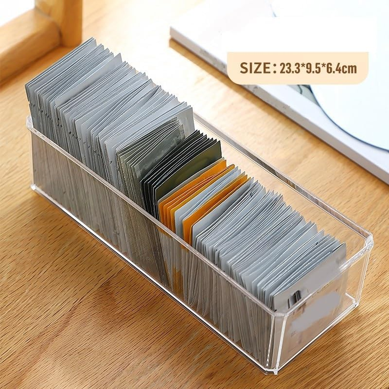 2-Pack Transparent Plastic Lipstick Holder, Perfect Bathroom Vanity Storage Solution for Lipsticks, Nail Polishes, and More (Transparent, One Size) image number 1