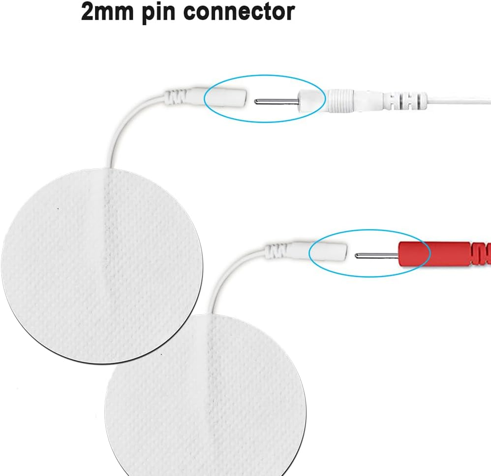 10 Pcs Replacement TENS Pads, 5 X 5 Cm Gel Sheet, 2Mm Pin Connector for TENS EMS Machine image number 3
