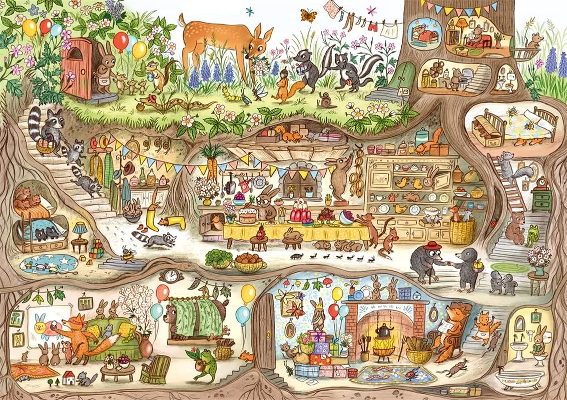 Bunny'S Birthday Puzzle: a Magical Woodland (100-Piece Puzzle) image number 1