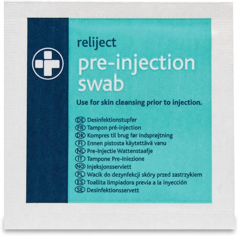 Reliance Medical Pre-Injection Swab Wipes - Individually Wrapped Medical Skin Cleaning Wipes with 70% Isopropyl Alcohol, White, Pack of 100 image number 2