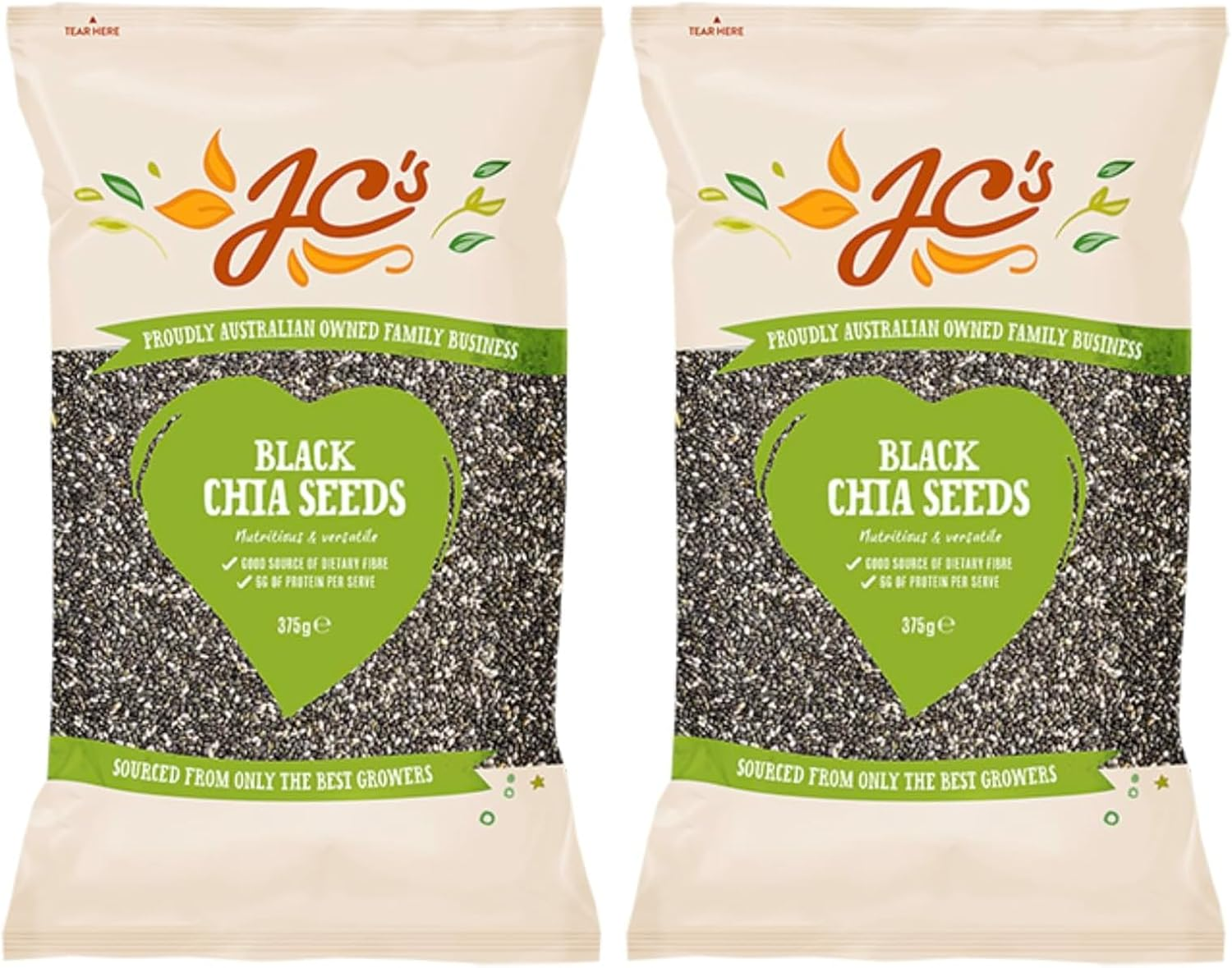 J.C.'S Quality Foods Chia Seeds 375G image number 1