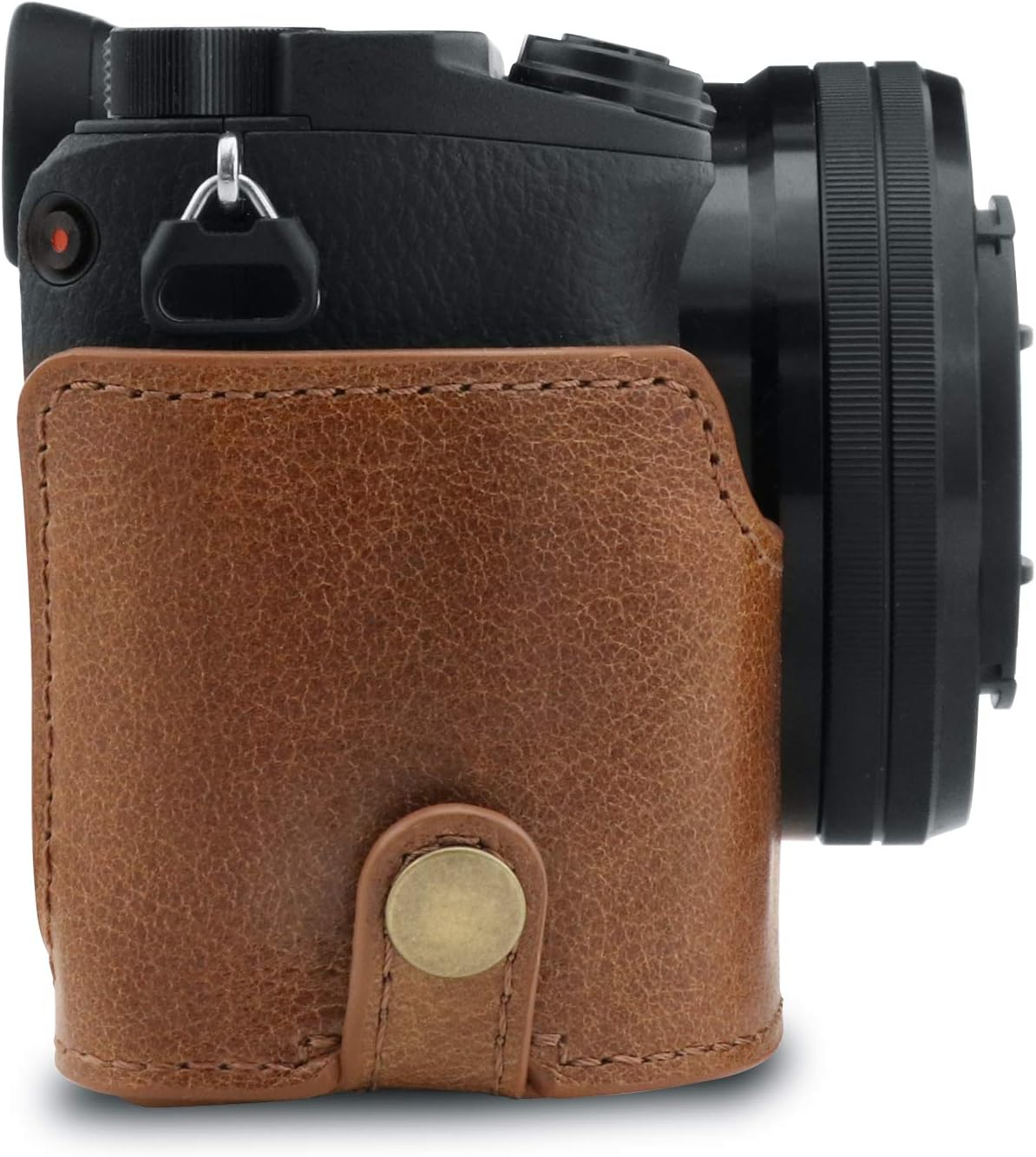 Megagear Ever Ready Genuine Leather Camera Half Case Compatible with Sony Alpha A6100, A6400 image number 5