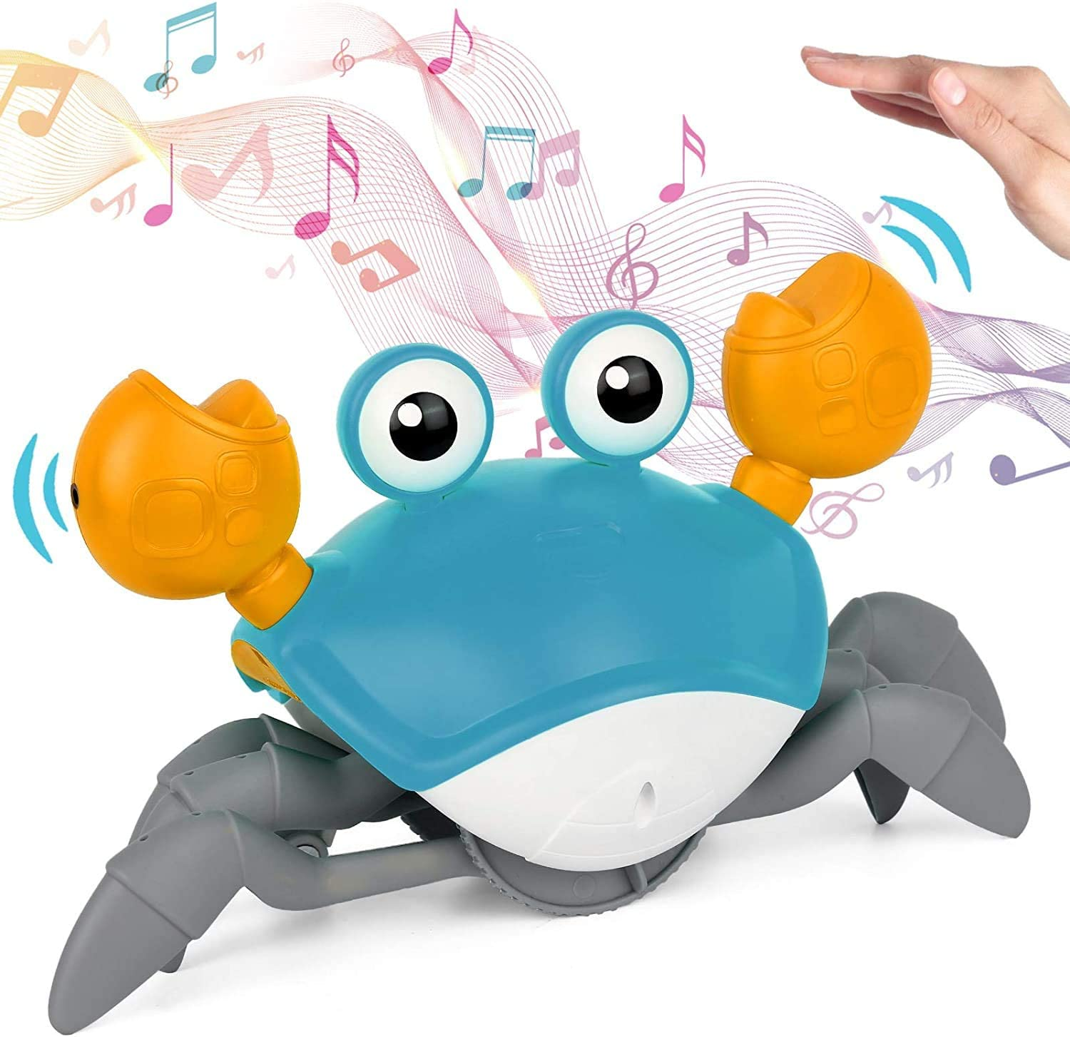 Crawling Crab Baby Toy| Infant Electronic Light up Crab Crawling Toys with Music and Lights for Kids | Baby Interactive Toys | Electronic Pet Toys for Boys and Girls Learning
