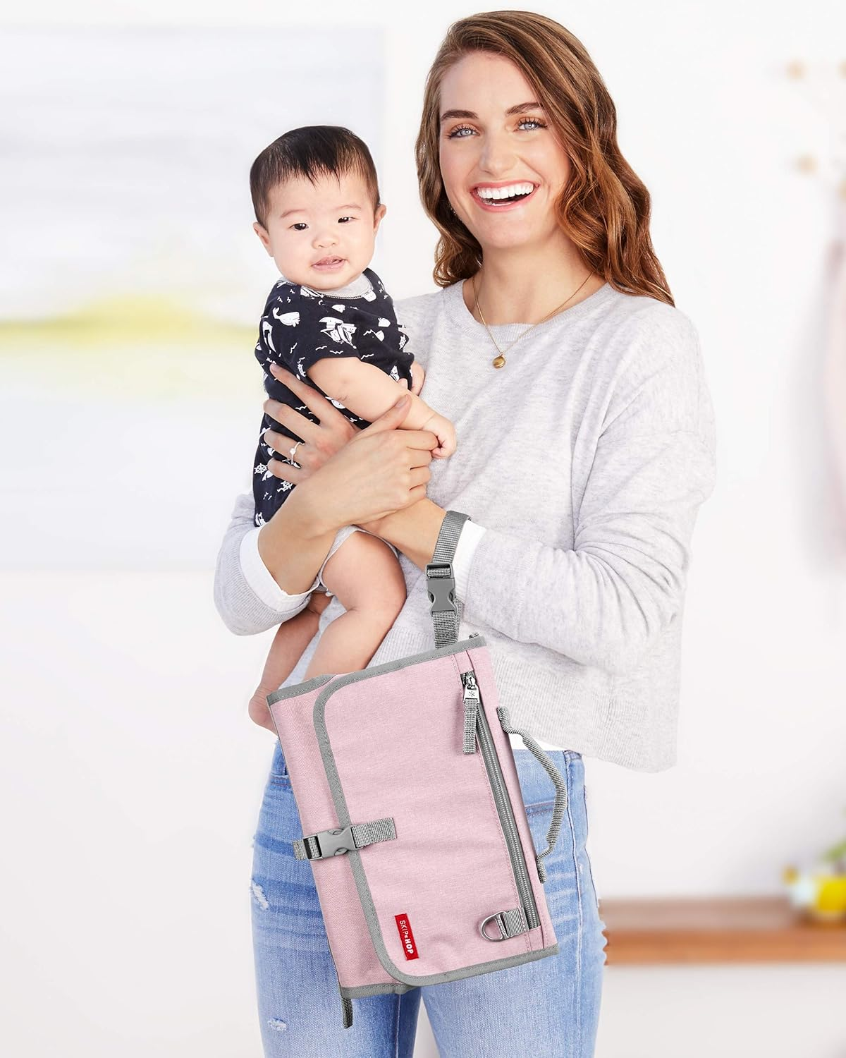 Skip Hop Pronto Signature Changing Station - Pink Heather image number 6