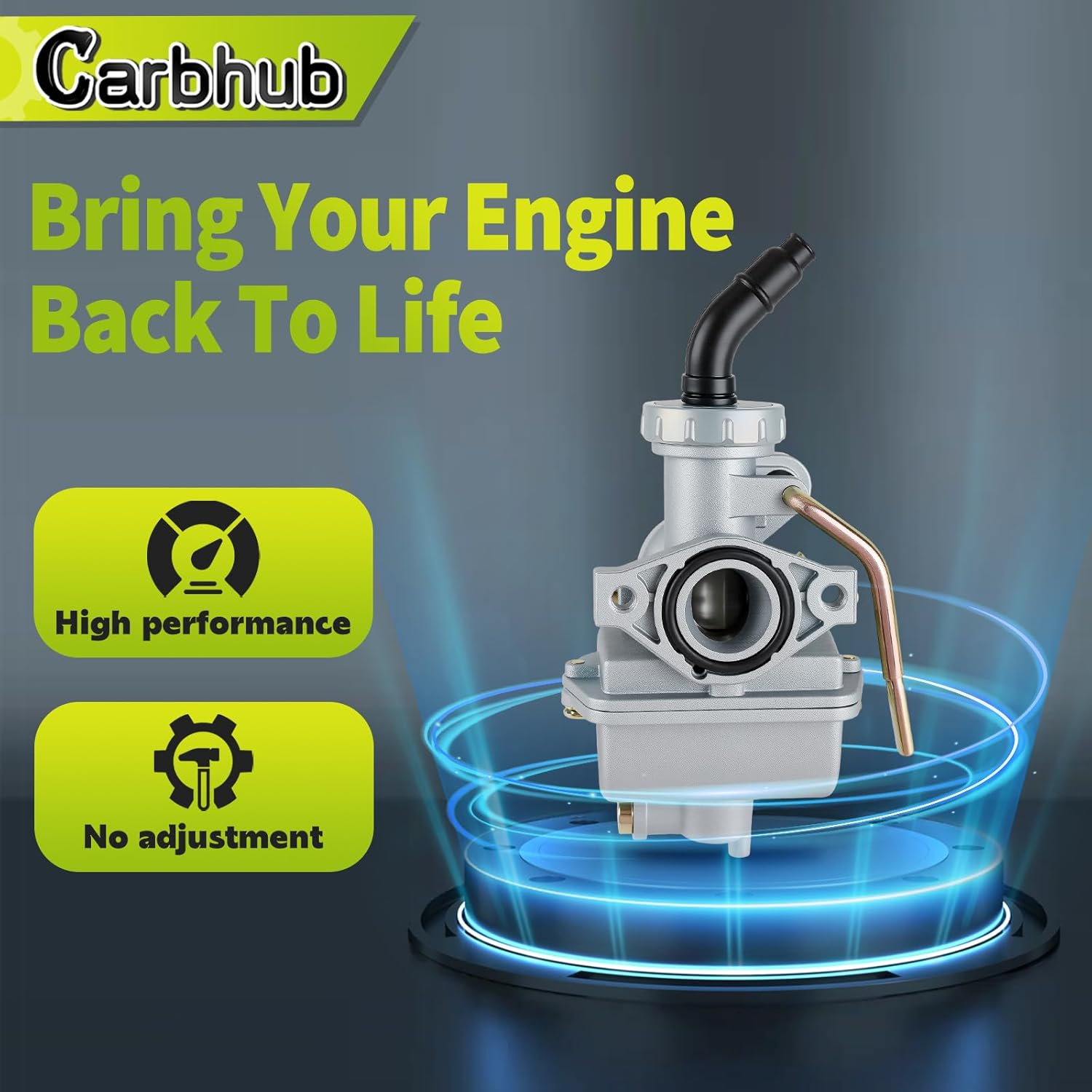 Carbhub PZ20 Carburetor for Kazuma Baja 50Cc 70Cc 90Cc 110Cc 125Cc Taotao 110B NST Sunl Chinese Quad 4 Stroke ATV 4 Wheeler Go Kart Dirt Bike Honda CRF50F XL75 CRF80F XR50R with Air Fuel Filter