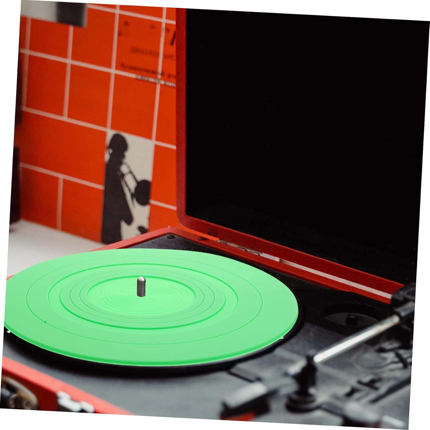 SUPVOX Vinyl Record Player Mat Anti-Static Silicone Disc Pad for Turntable Replacement Accessory Shock Absorption and Reduction image number 3
