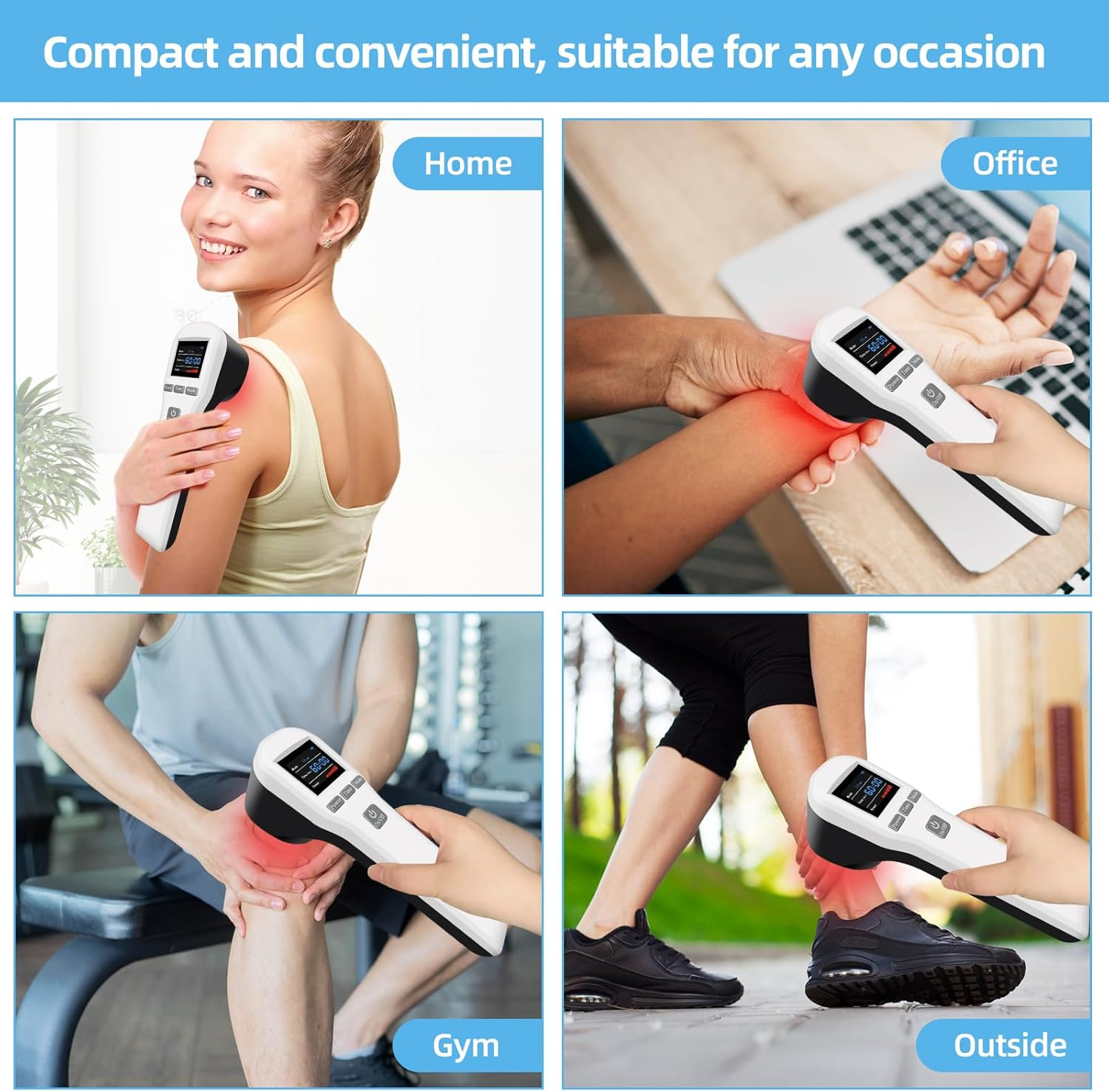 ed ight herapy Device, 16 X 650Nm and 4 X 808Nm, Cold ight herapy Machine , Handheld ed ight Device for ain elief, ear nfrared ight herapy Devices for Pets Dogs Cats Horses at Home image number 1