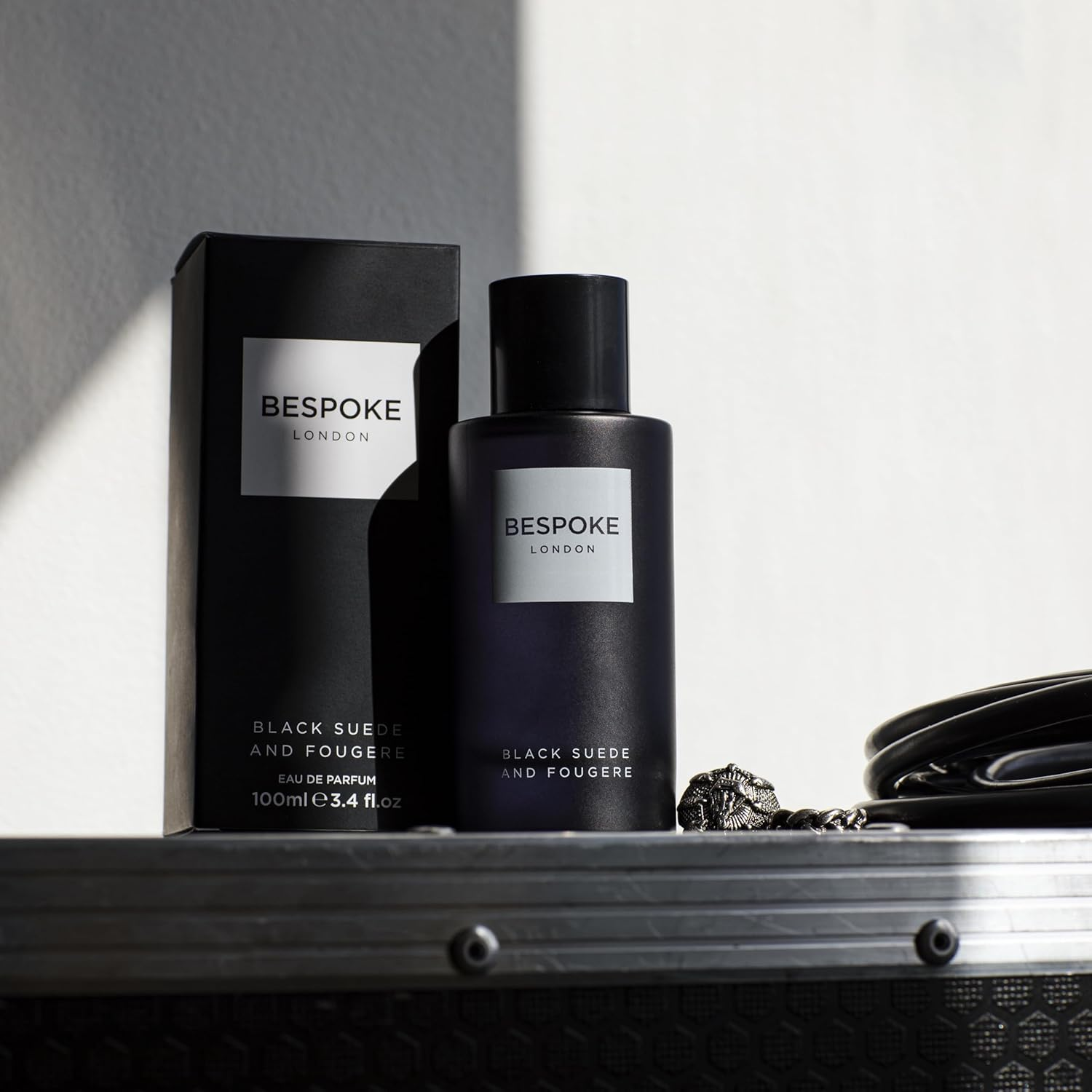 Bespoke London Black Suede and Fougere Eau De Parfum Spray for Men 100 Ml