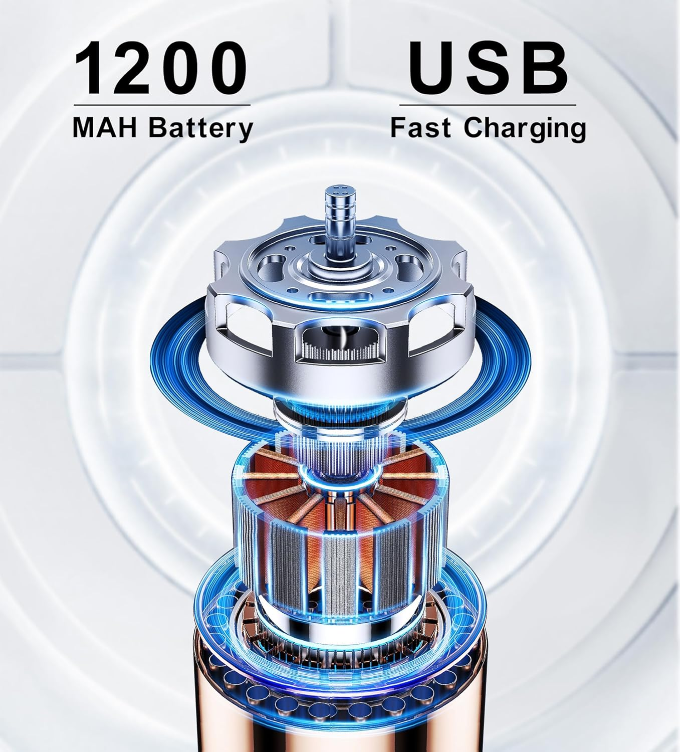 YOKONICO Makeup Brush Cleaner - 9000 RPM Electric Brush Cleaning Machine with 1200 Mah Rechargeable, IP65 Waterproof Automatic Makeup Brush Cleaner for Makeup Sponges and Brushes (Gunmetal Grey) image number 5