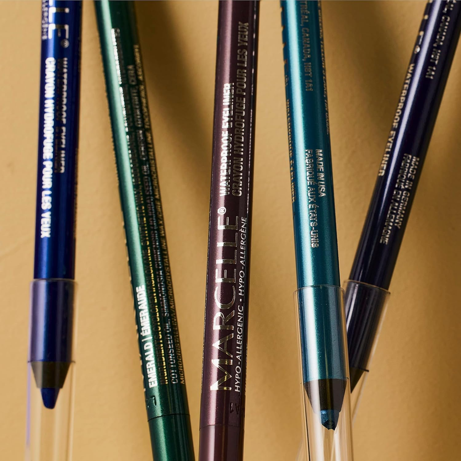 Marcelle Waterproof Eyeliner, Emerald, Hypoallergenic and Fragrance-Free, 0.04 Oz