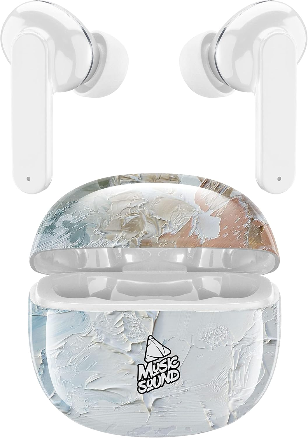 Music Sound | Bluetooth Headphones Wireless Intra-Auriculaires | Casque Bluetooth Intra-Auriculaires Wireless Pour Smartphones Avec &Eacute;tui De Charging 5 Times - Autonomy 5 Hours - Fantasy Fluide