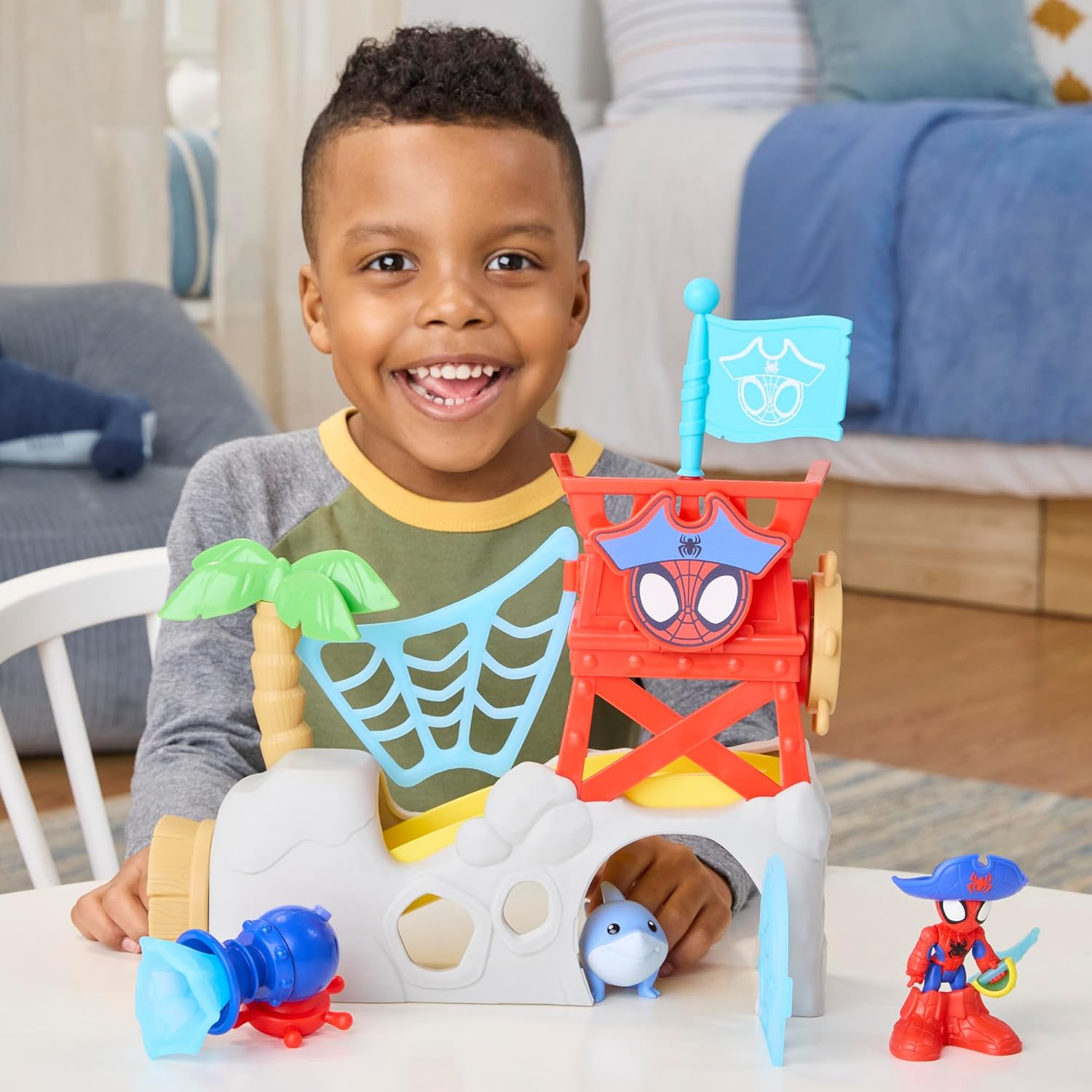 Spidey and His Amazing Friends Marvel Spidey and His Extraordinary Friends Water-Webs Spidey Island, Spider-Man Set image number 4