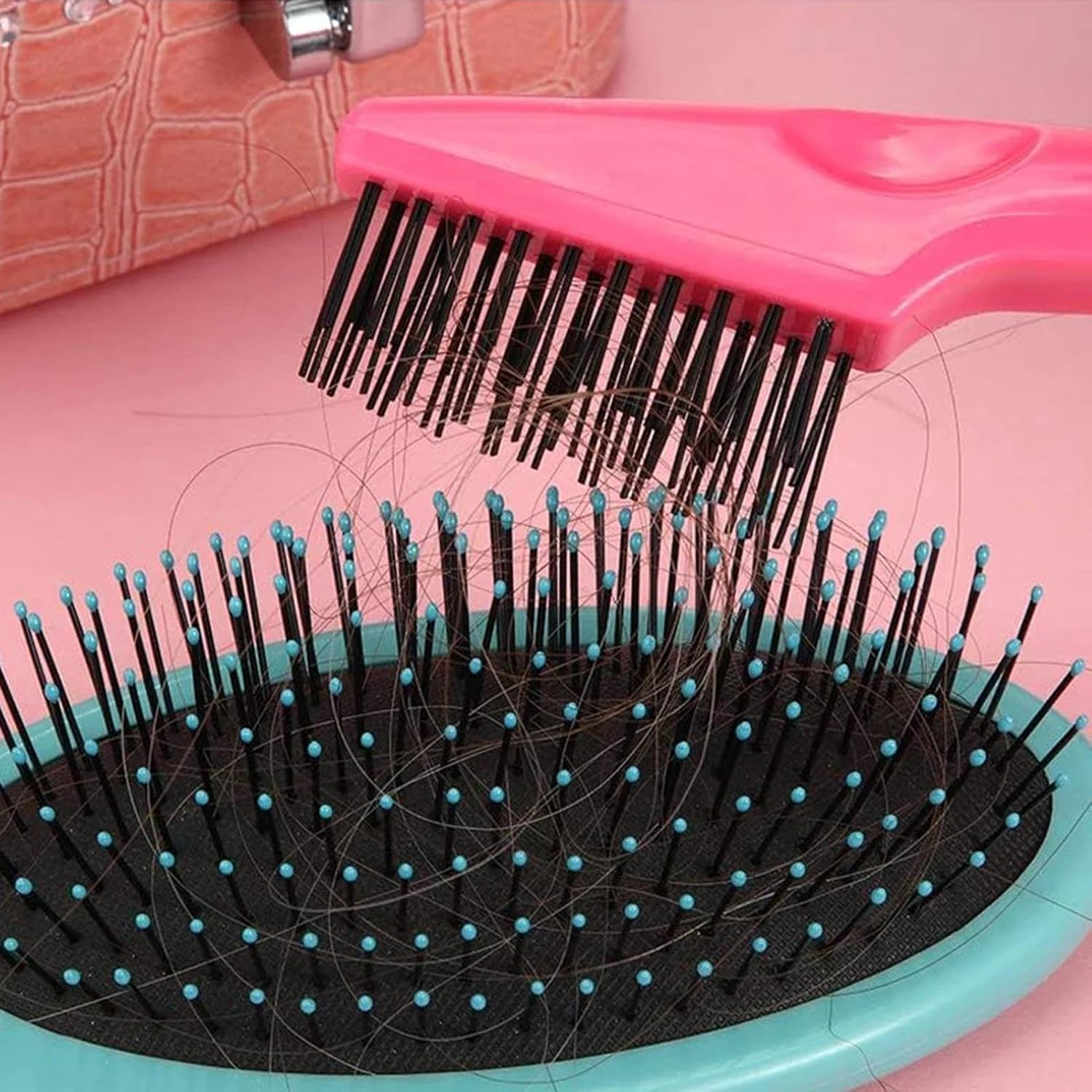 Salon Hairbrush Cleaner | Comb Cleaner Brush | 2 Hairbrush Cleaners for Home Use, Dirt Remover, Cleaning Tool Set image number 6