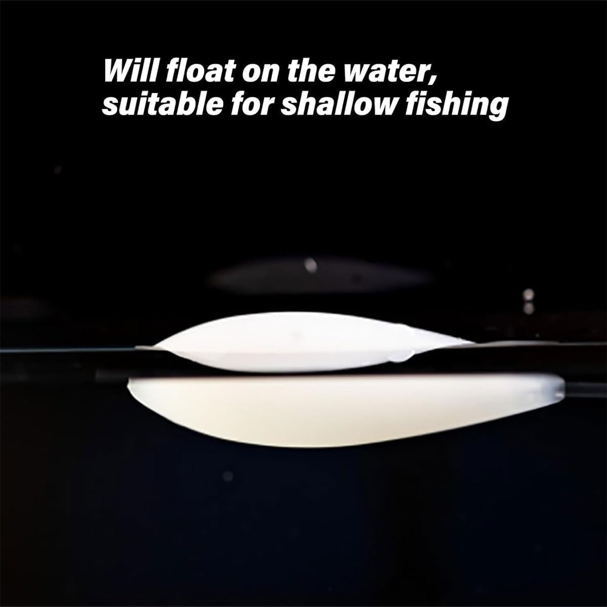 AIMALL Luya Booster Throw Floating Sink Pin for Fishing, 8-Ring Slow Sink Fly Hook Anti-Winding Acrylic Fishing Tackle, 22Cm Total Length, 50G image number 3