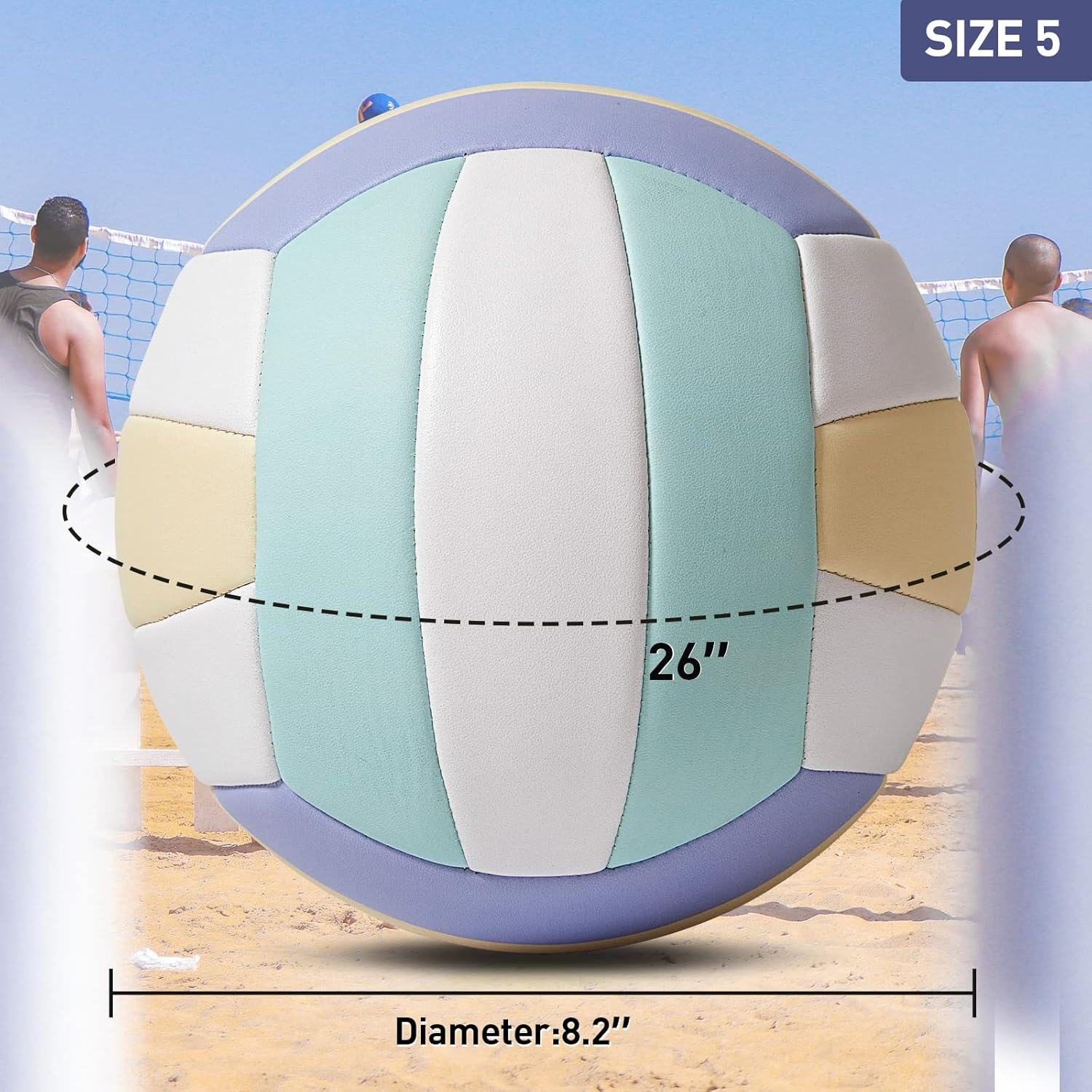 SYNGUCK Size 5 Volleyball,Official Soft Indoor Outdoor Volleyballs Sports Training Game Play Ball for Youth, Teenager, Adult image number 6