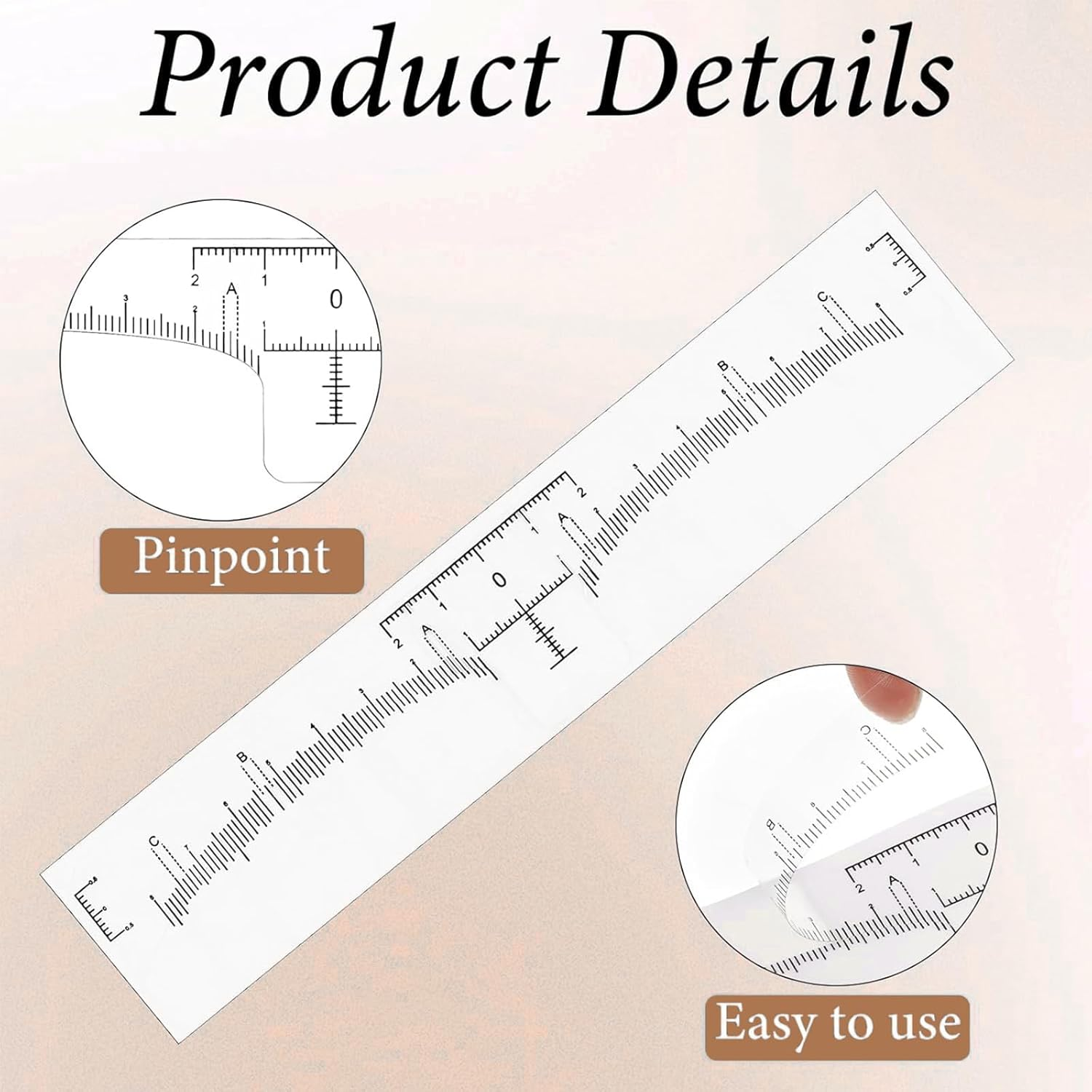 Tavvke 50 Pcs Disposable Eyebrow Ruler Stencils, Brow Mapping Stickers for Microblading, Eyebrow Measuring and Shaping Templates for Makeup Artists and Beginners image number 2