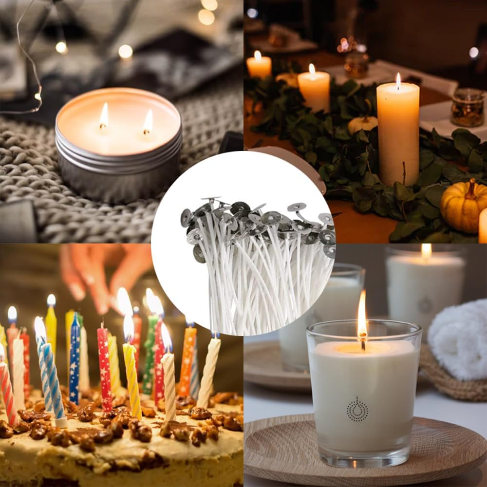 Candle Wicks 100PCS Candle Wick Centering Device for Soy Beeswax Candle Making and Candle DIY image number 1