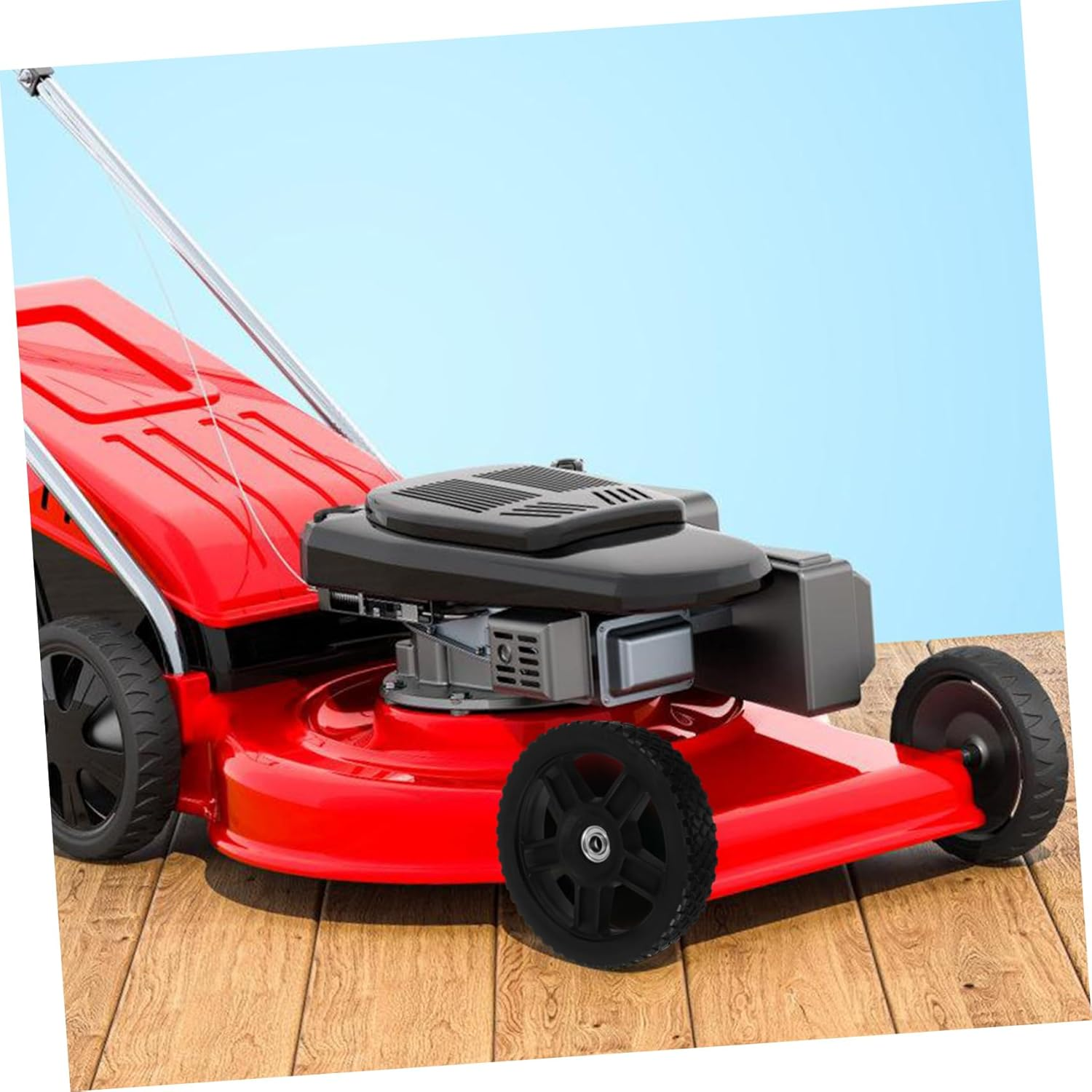 SUPVOX Lawn Mower Wheels: 8 Inch Lawn Mower Replacement Wheels for Garden Landscaping - Rubber and Plastic Casters for Outdoor Equipment image number 4