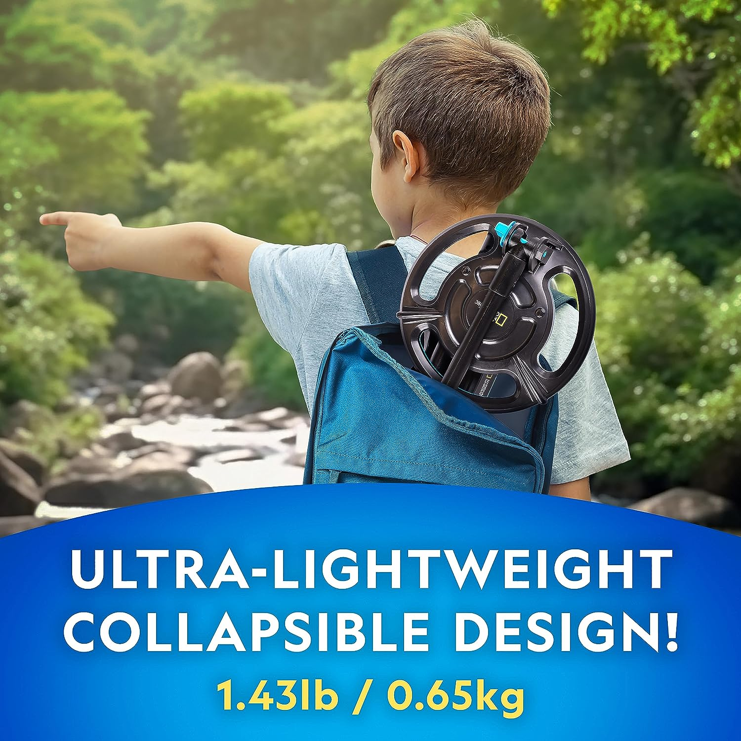 National Geographic Starter Metal Detector Kit - Blue Marble Kids Detector with Waterproof Coil & Trowel, Lightweight, Beach Detector image number 3