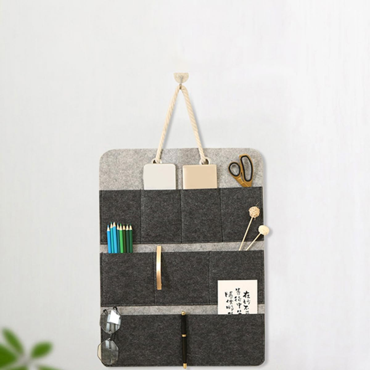 BESPORTBLE Multifunctional Hanging Organizer Bag with Multiple Pockets Portable Wall and Door Storage for Closet Bedroom Bathroom Easy Install Large Felt Holder for Phone Keys Remote Control image number 3
