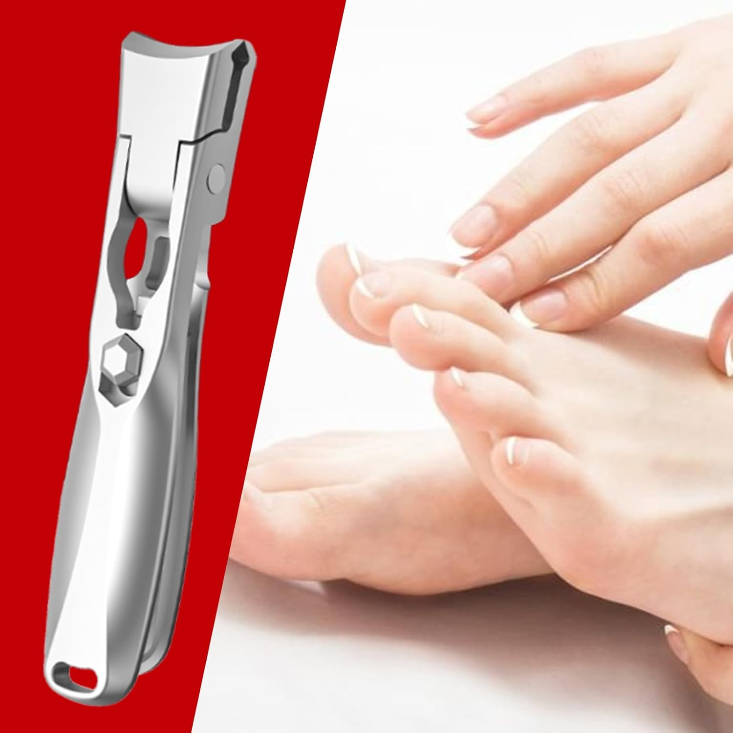 Nail Clippers for Men | Stainless Steel Nail Cutters - Stainless Steel Portable Toenail Cutter for Daily Personal Care Routine Travel Office Home Travelers Seniors image number 1