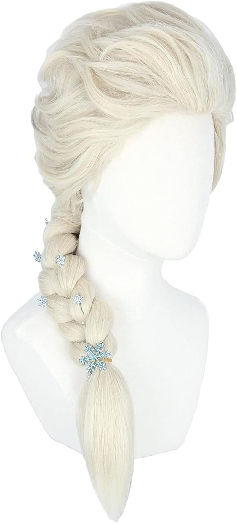Elsa Wig Womens or Girls Long Braid Blonde Wig Adult Cosplay Halloween Costume Fancy Dress Wig image number 6