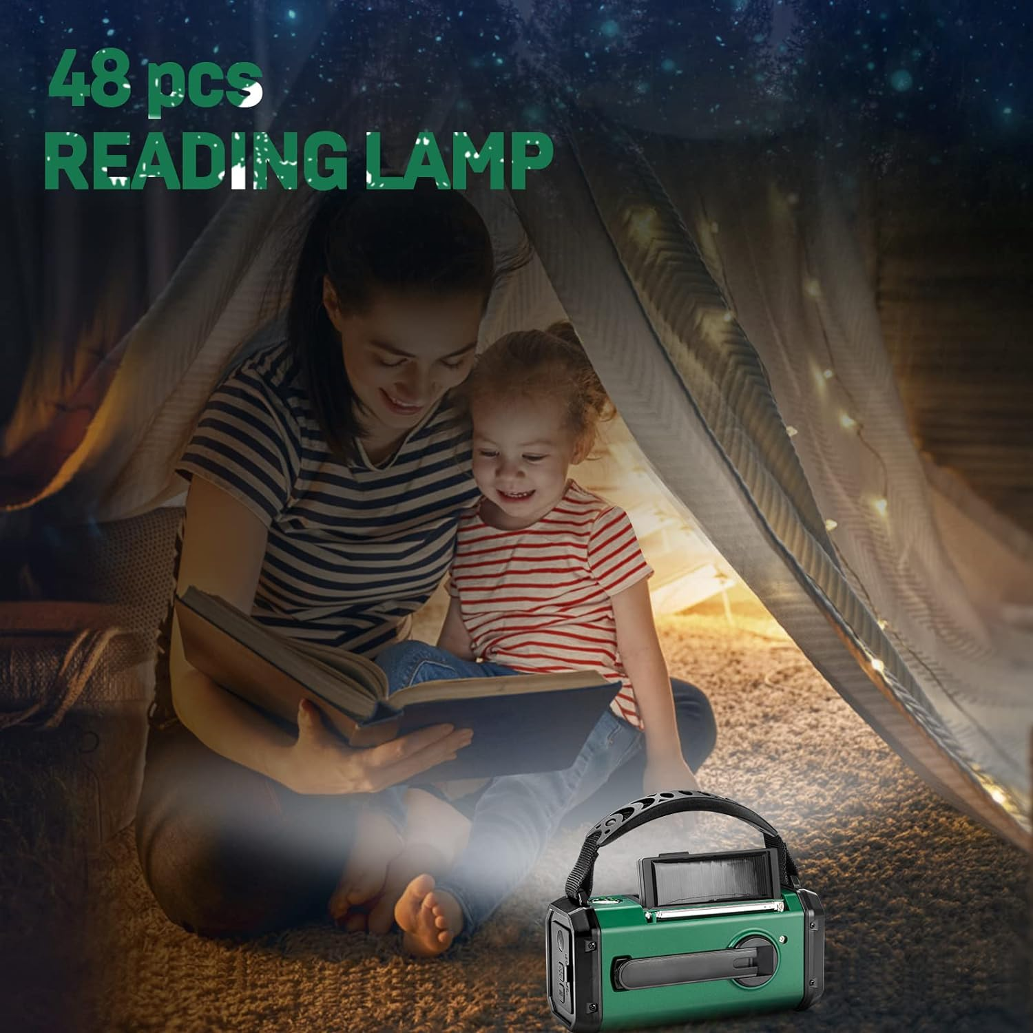 【2023 Newest】 Emergency Hand Crank Weather Radio with 10000Mah Battery Backup, AM FM NOAA Weather Radio, Type-C Charge,Solar Charging,Sos, 3 Modes LED Torch，Reading Lamp, Compass for Outdoor Survival image number 2