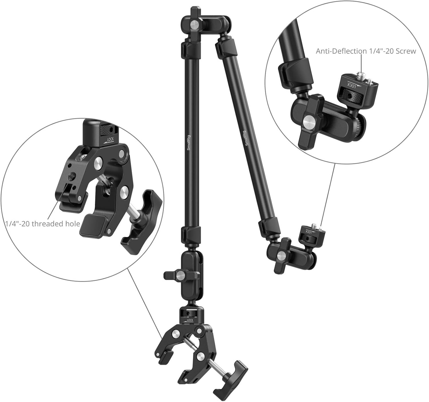 Smallrig Desktop Magic Arm with Crab-Shaped Clamp Kit 5625 image number 3