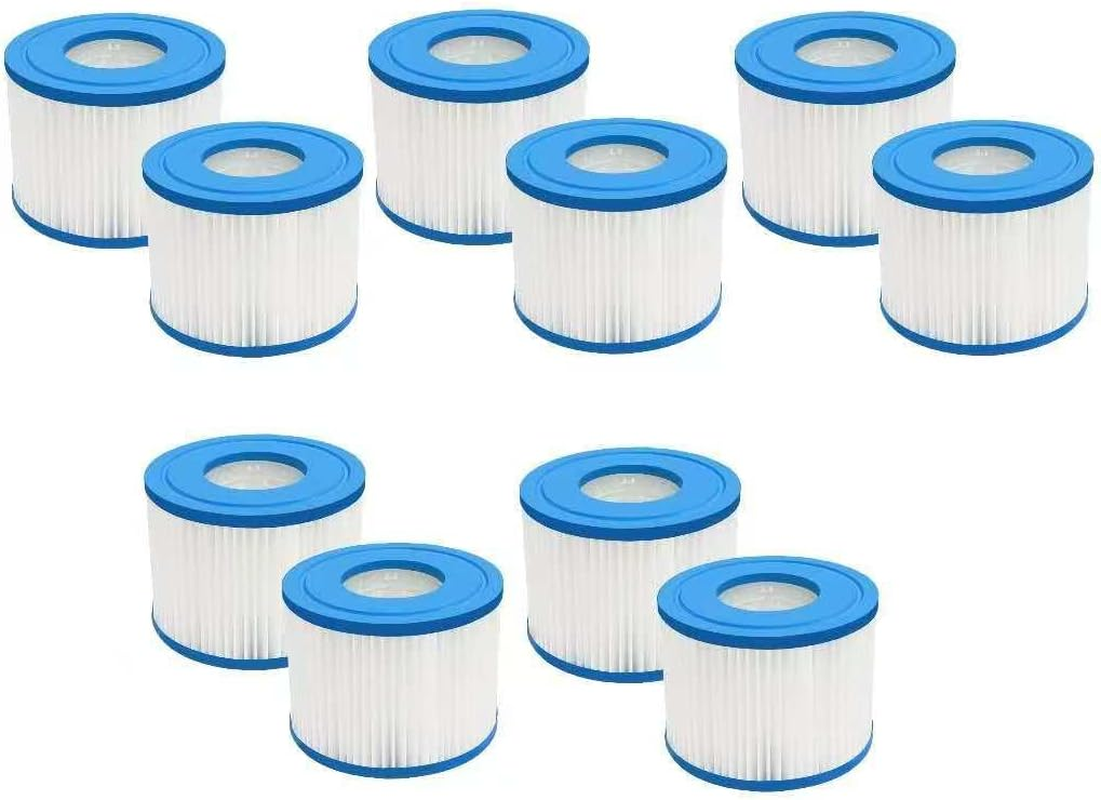 10 Pack Type VI Spa Filter Cartridges &ndash; Replacement Hot Tub Filters Compatible with Lay-Z-Spa, Coleman Saluspa, 90352E, 58323, 58324, 58323E, 90427E &ndash; Pool & Spa Pump Filter Cartridge image number 5