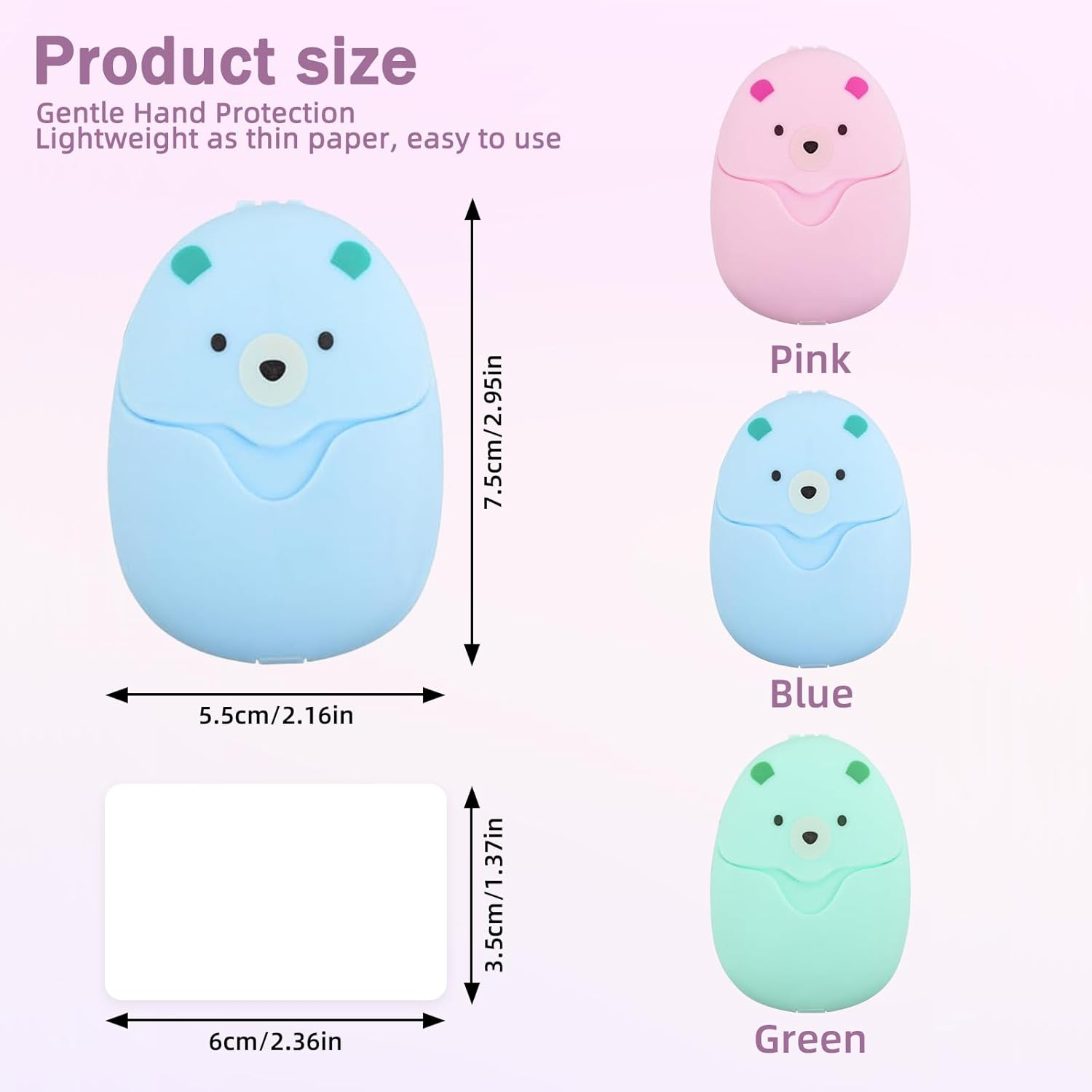 150 Pieces Mini Travel Paper, Soap Sheets, Travel, Paper Soap, Soap Paper, Portable Soap with Plastic Box, for on the Go, Travel, Camp, Outdoor, Hiking, Small and Easy to Carry image number 4