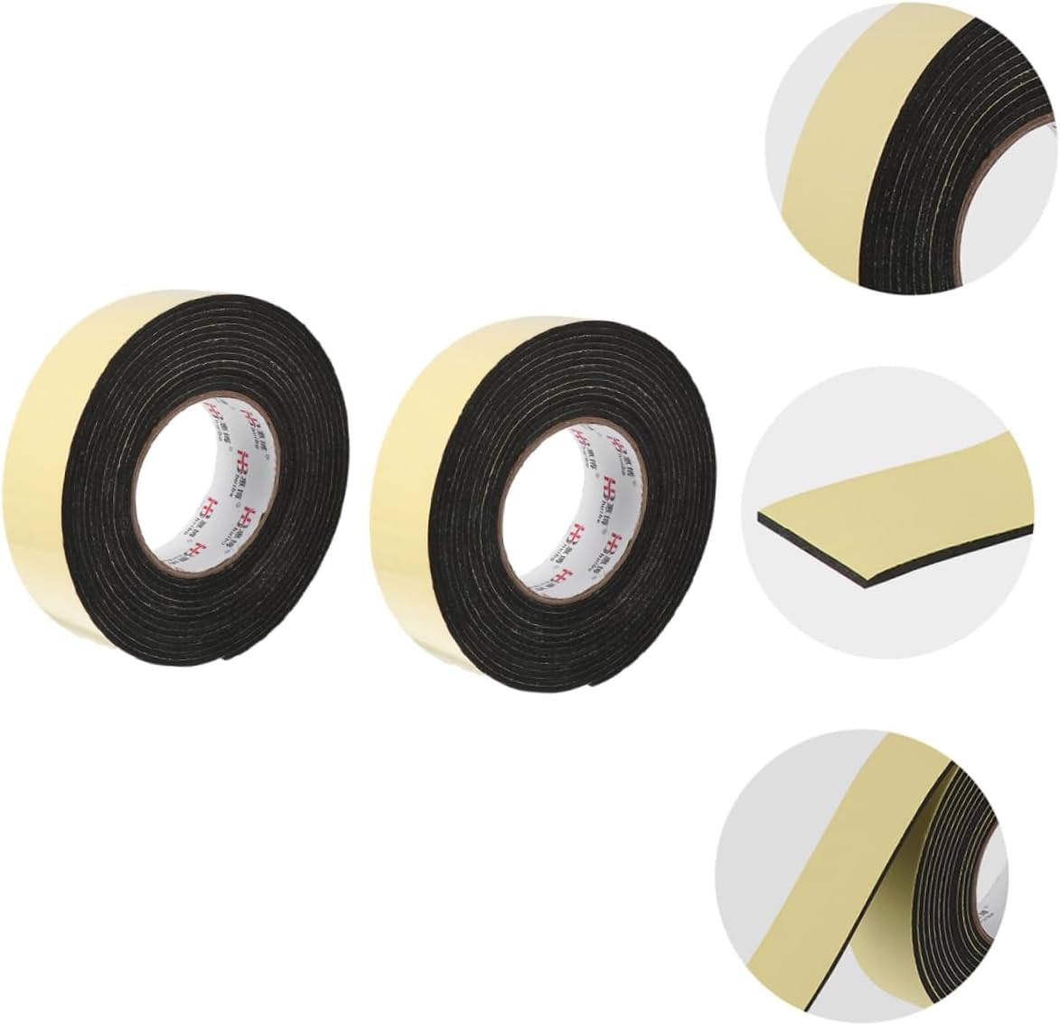 2Rolls Soundproofing Door Seal Tape of Eva Sponge Sealing Strip Easy Install Windproof Sealing Tape image number 1