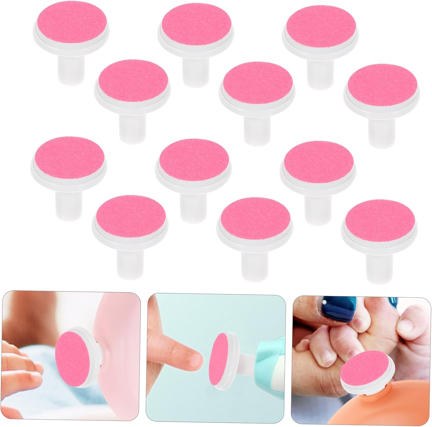 Outanaya Baby Nail Accessories 12Pcs Nail File Pads Nail Trimmer Replacement Pads Nail Grinding Tools for Infants image number 7